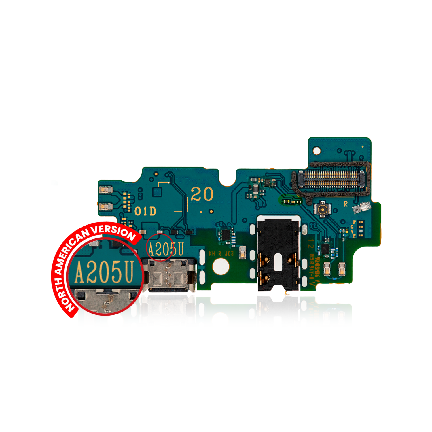 Charging Port With Board Compatible For Samsung Galaxy A20 (A205U / 2019) (US Version) (Premium)