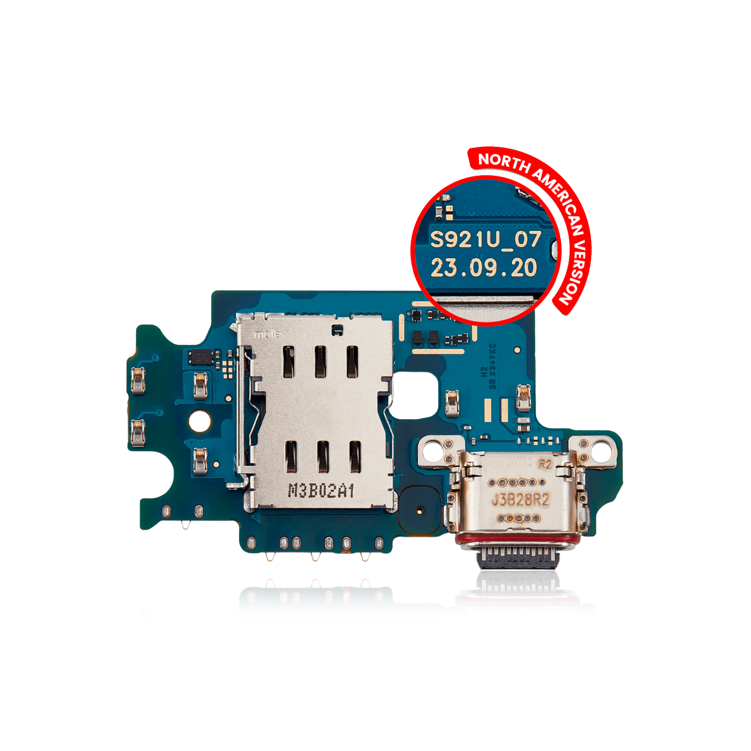 Charging Port Board With Sim Card Reader Compatible For Samsung Galaxy S24 5G (US Version) (Premium)