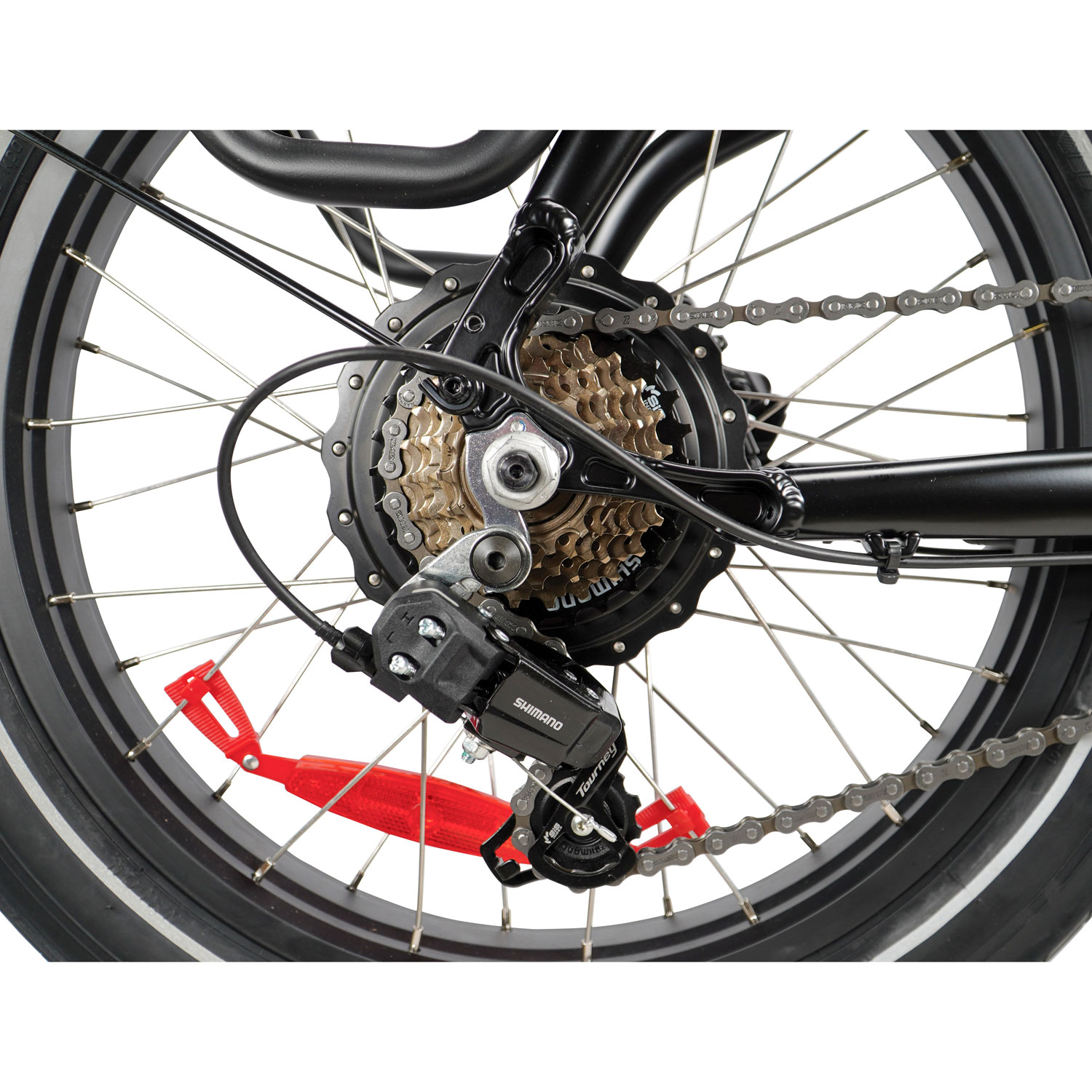 Vélo électrique cargo repliable à cadre bas EasyHaul d'Everyday Essentials - Noir