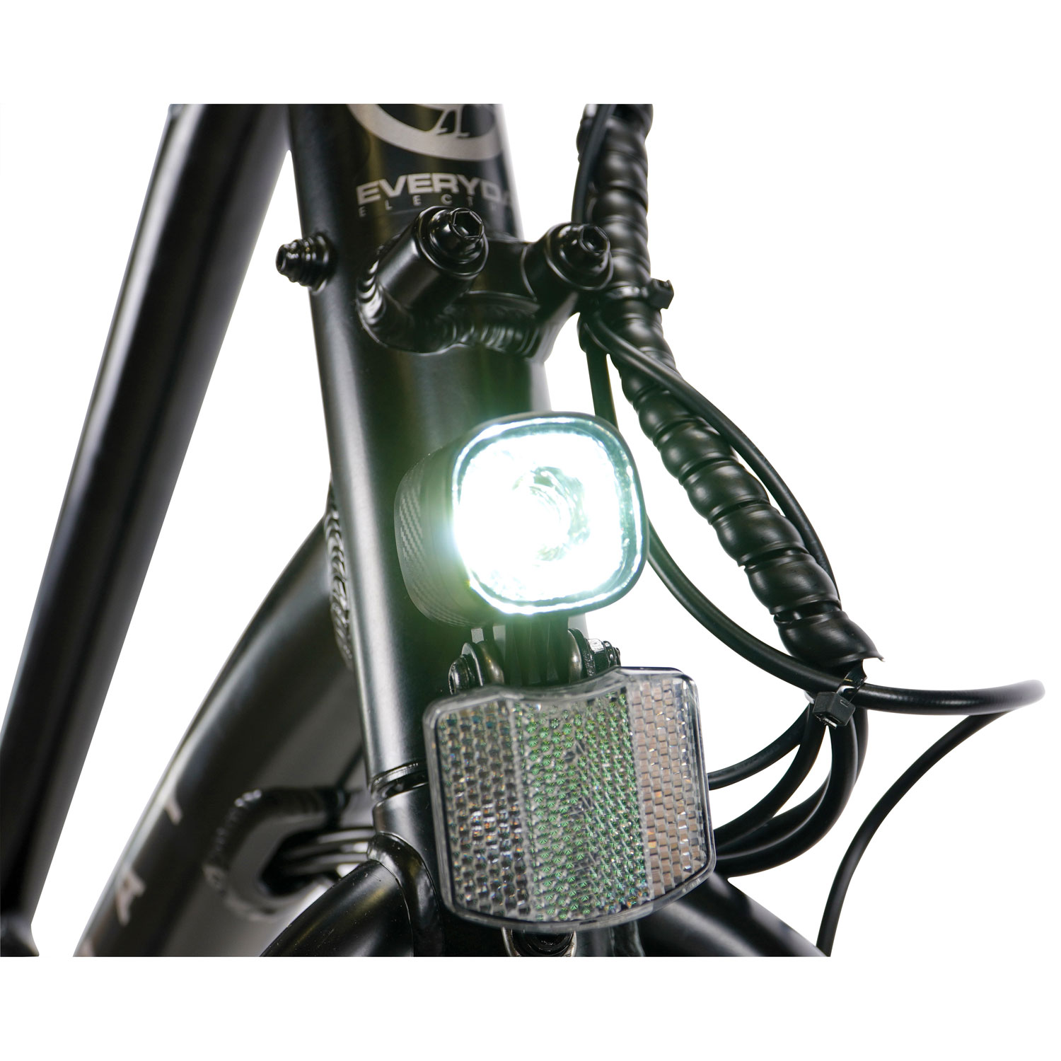 Vélo électrique cargo repliable à cadre bas EasyHaul d'Everyday Essentials - Noir