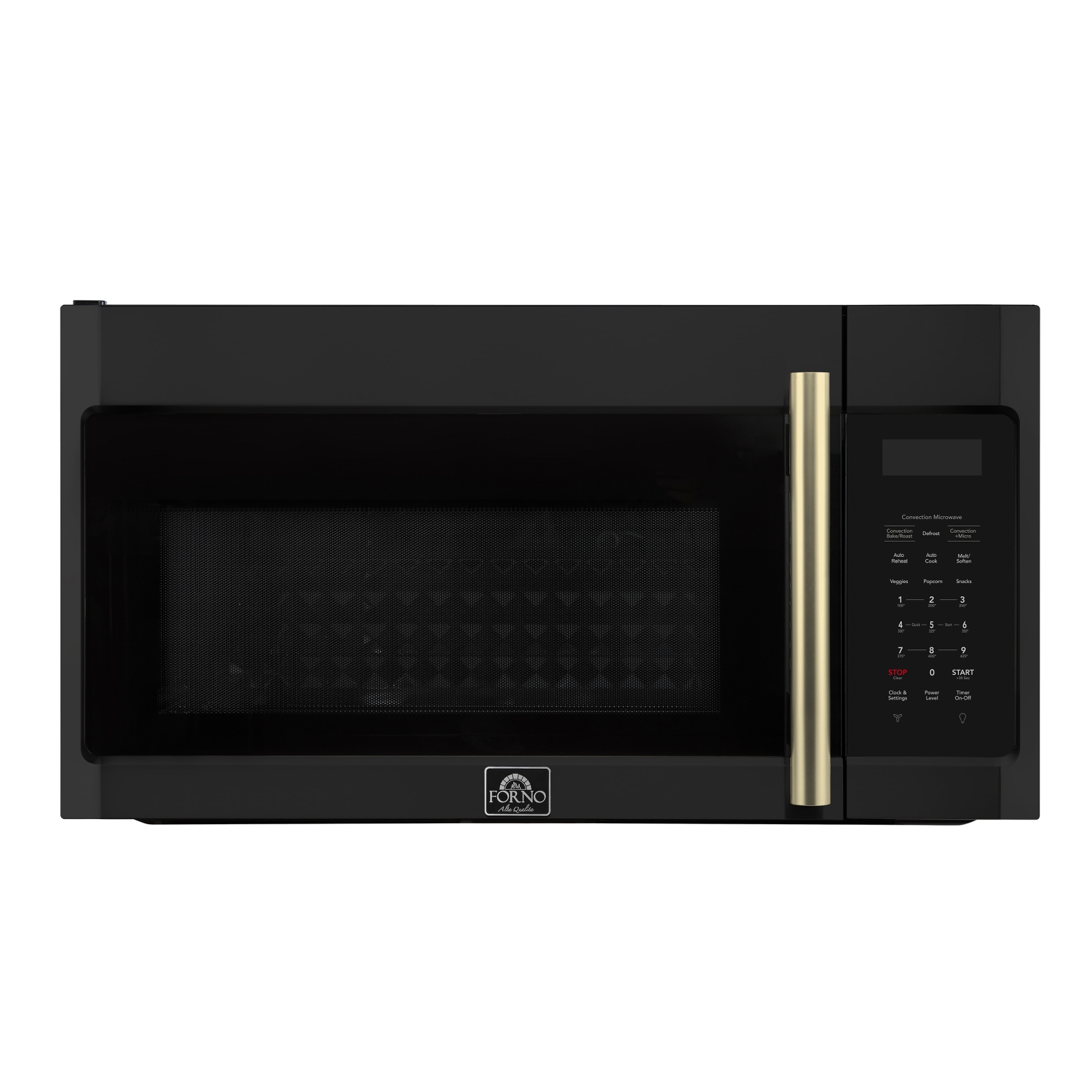 Four à micro-ondes à hotte intégrée Forno Fornace 30 po à convection, noir – 1,5 pi³, évent 300 pi3/min, commandes tactiles, éclairage LED