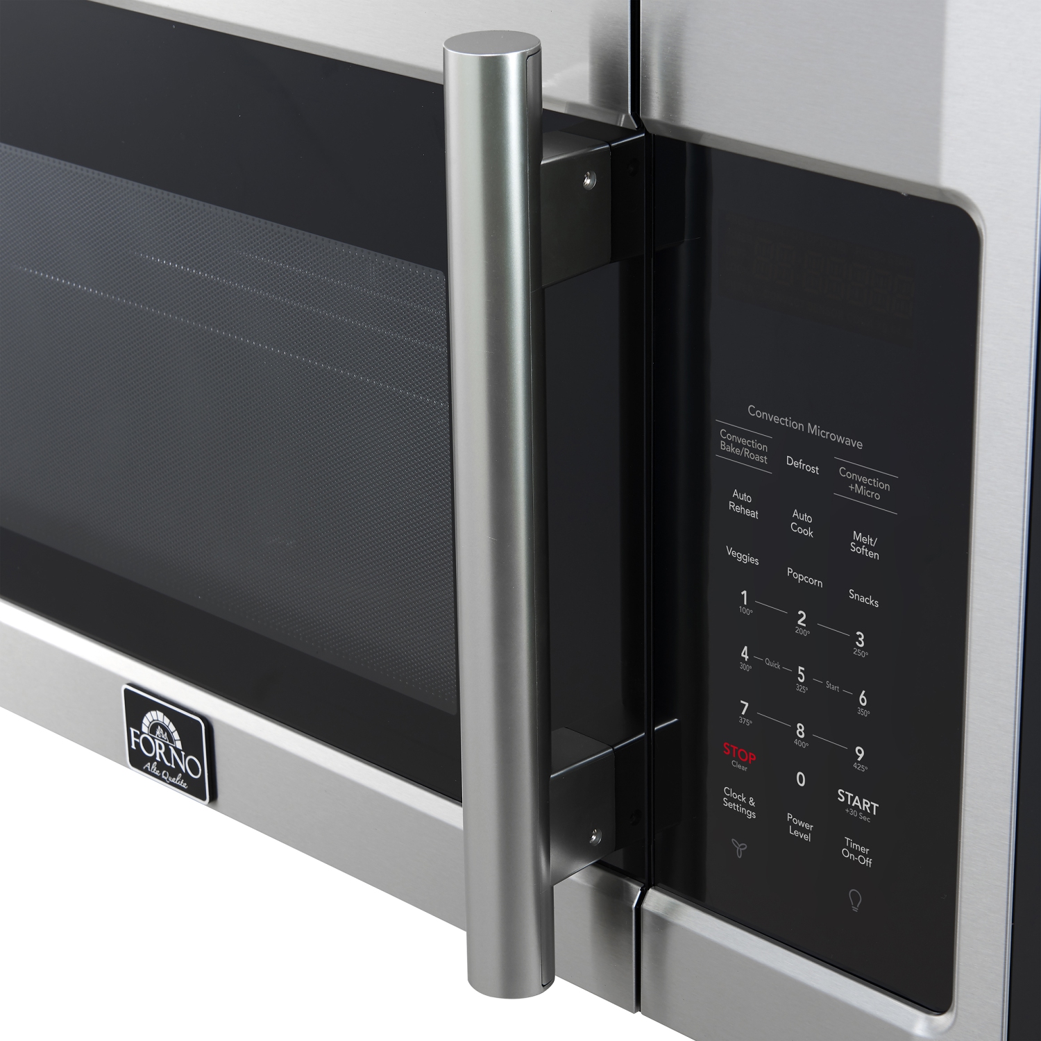 Forno Fornace 30-Inch Over the Range Convection Microwave, Stainless Steel â€“ 1.5 cu.ft, 300 CFM Vent, Touch Control, LED Light