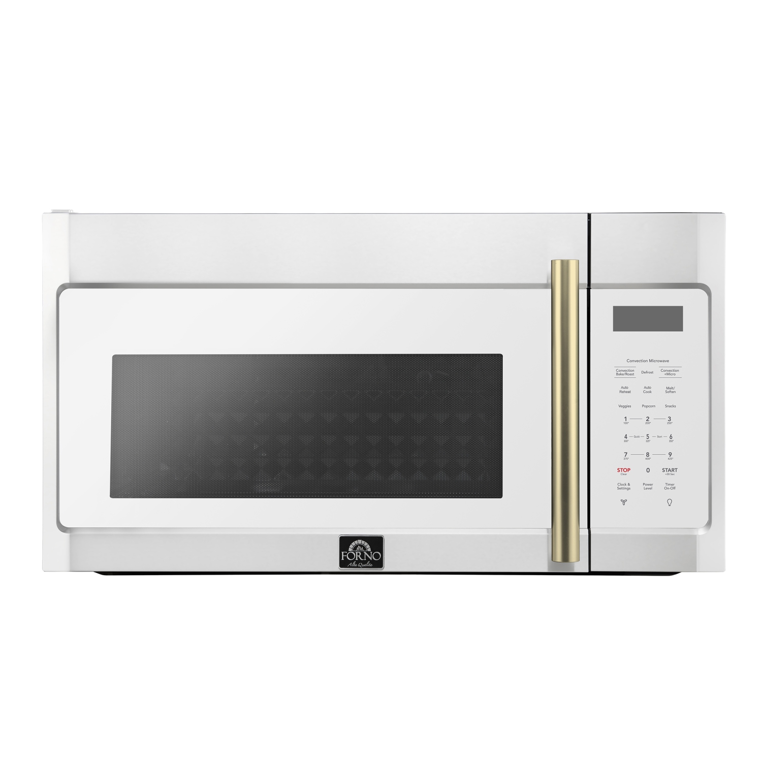 Four à micro-ondes à hotte intégrée Forno Fornace 30&nbsp;po à convection, blanc â€“ 1,5&nbsp;pi³, évent 300 pi3/min, commandes tactiles, éclairage