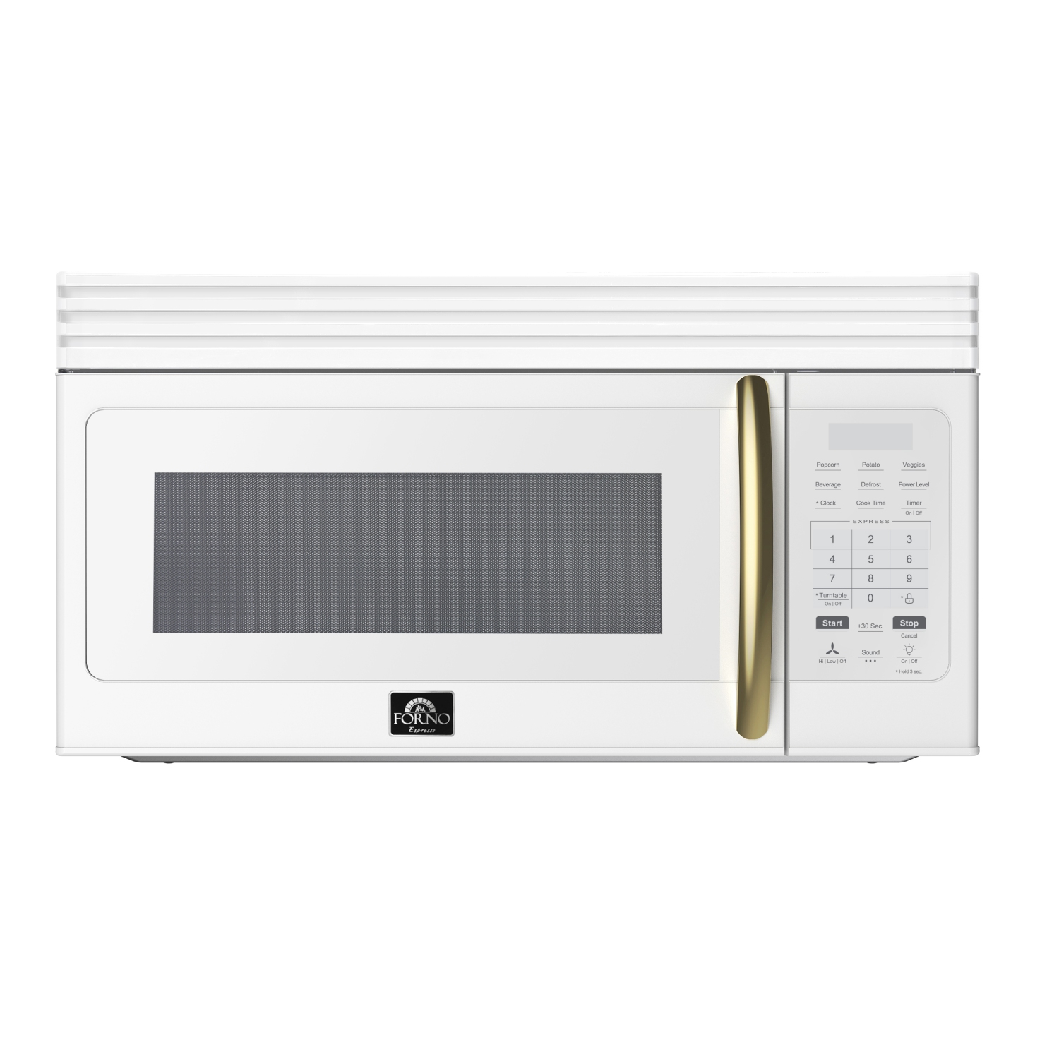 Forno Scalo 30-Inch Over the Range Microwave, White â€“ 1.6 cu.ft, 300 CFM Vent, Touch Control, LED Light