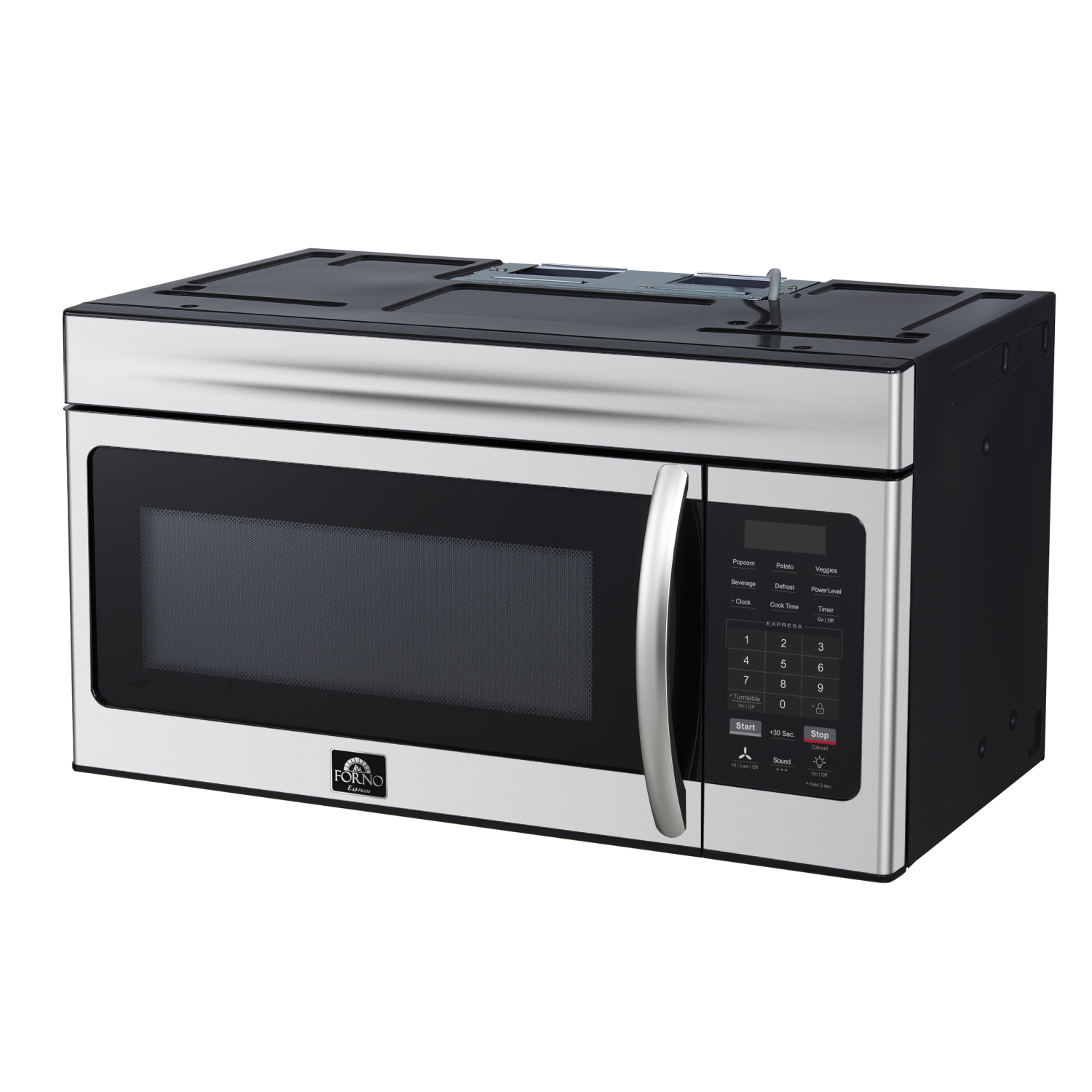 Forno Scalo 30-Inch Over the Range Microwave, Stainless Steel â€“ 1.6 cu.ft, 300 CFM Vent, Touch Control, LED Light
