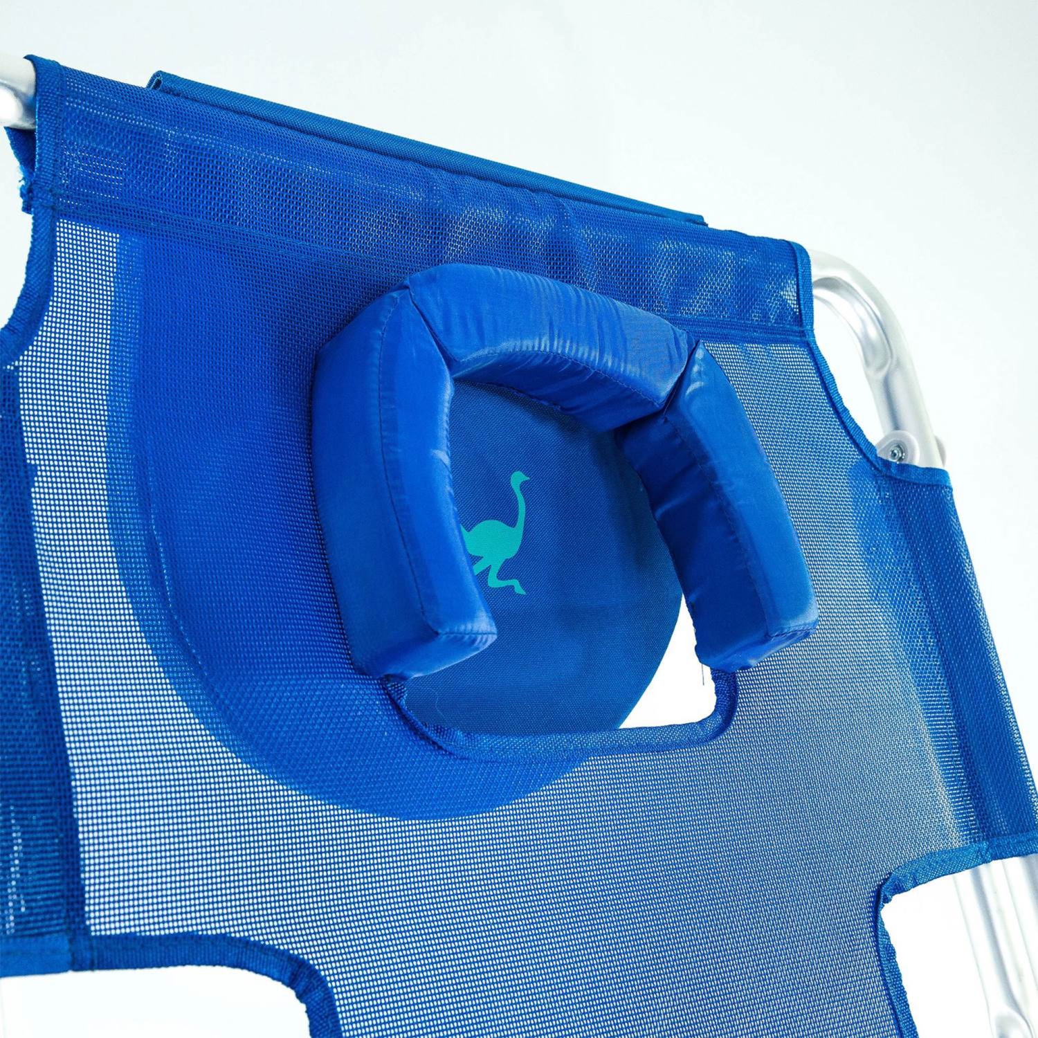 Ostrich Original – Chaise longue de plage d'extérieur légère 3N1 avec repose-pieds, bleu