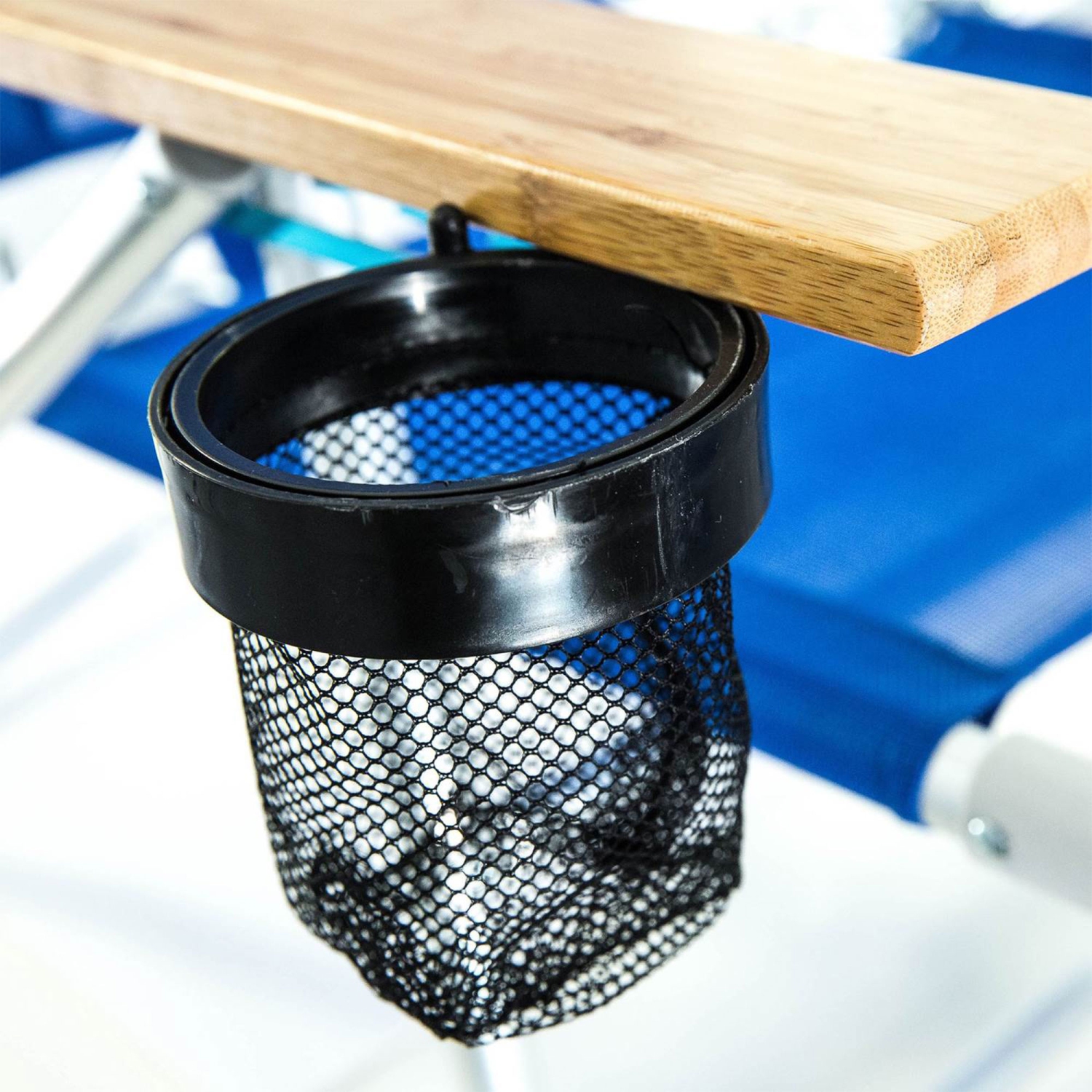 Ostrich Original – Chaise longue de plage d'extérieur légère 3N1 avec repose-pieds, bleu