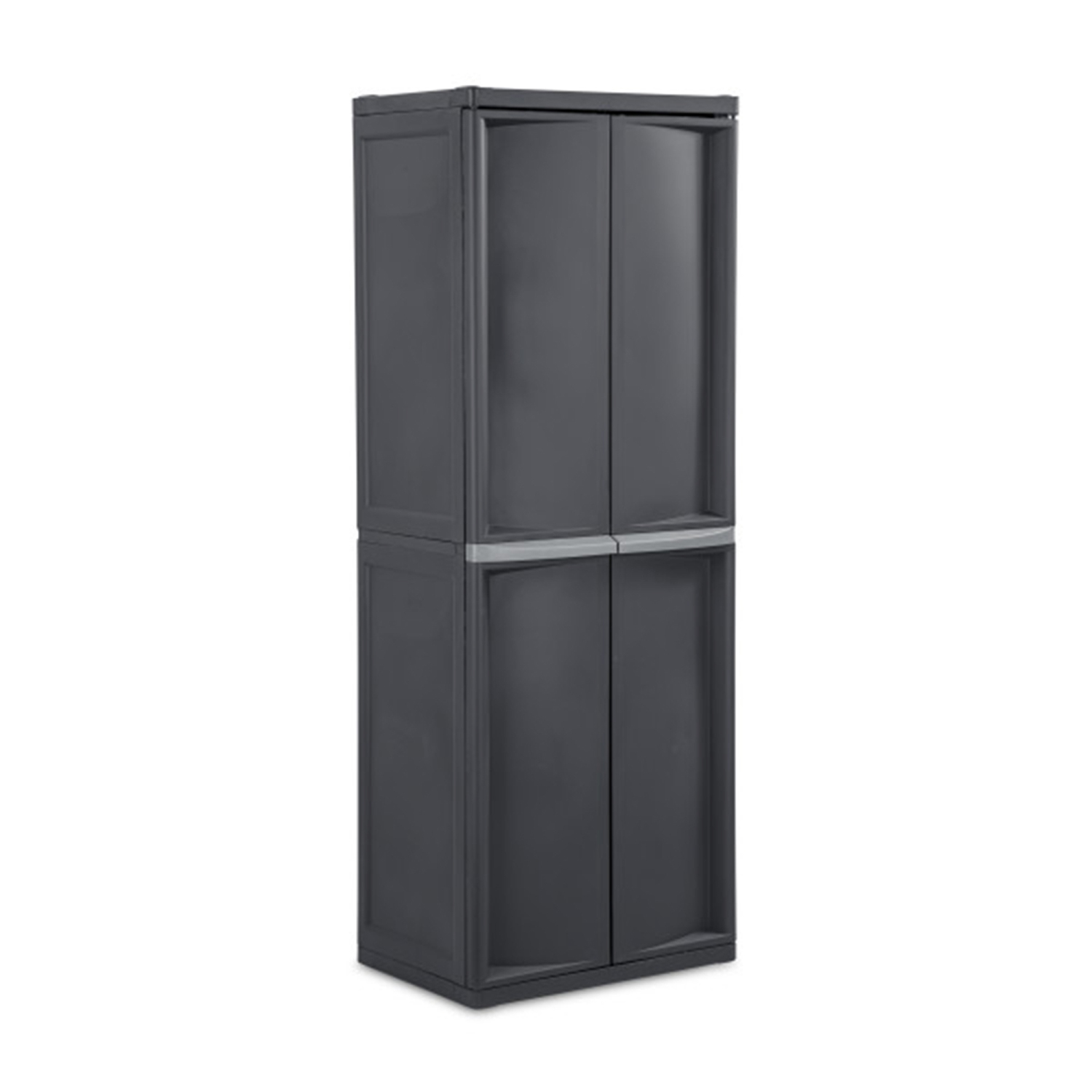 Armoire de rangement réglable Sterilite à 4 tablettes avec portes, gris | 01423V01