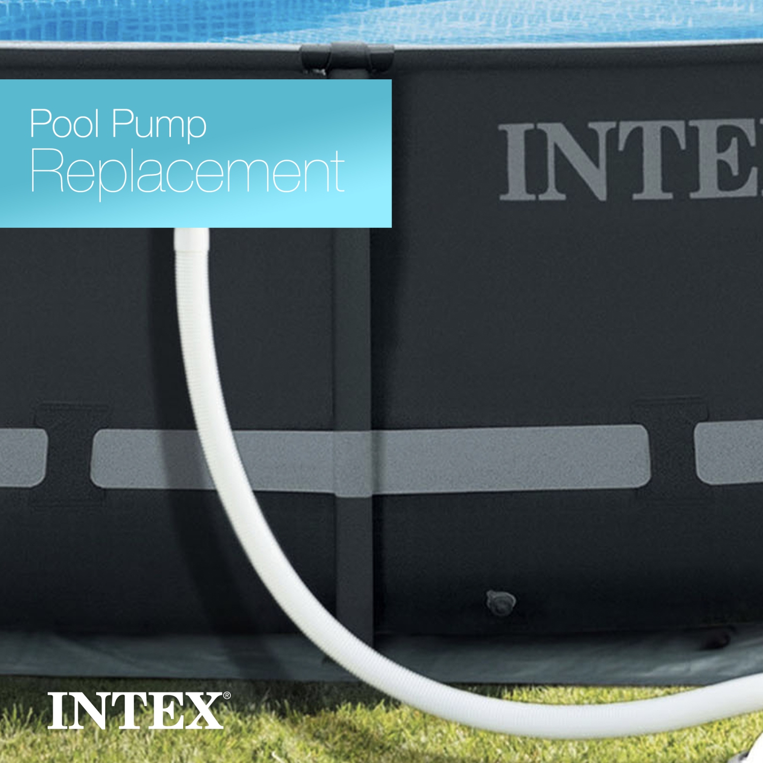 INTEX 3000 GPH Above Ground Pool Sand Filter Pump w/ 1.5 Inch Pump Hose