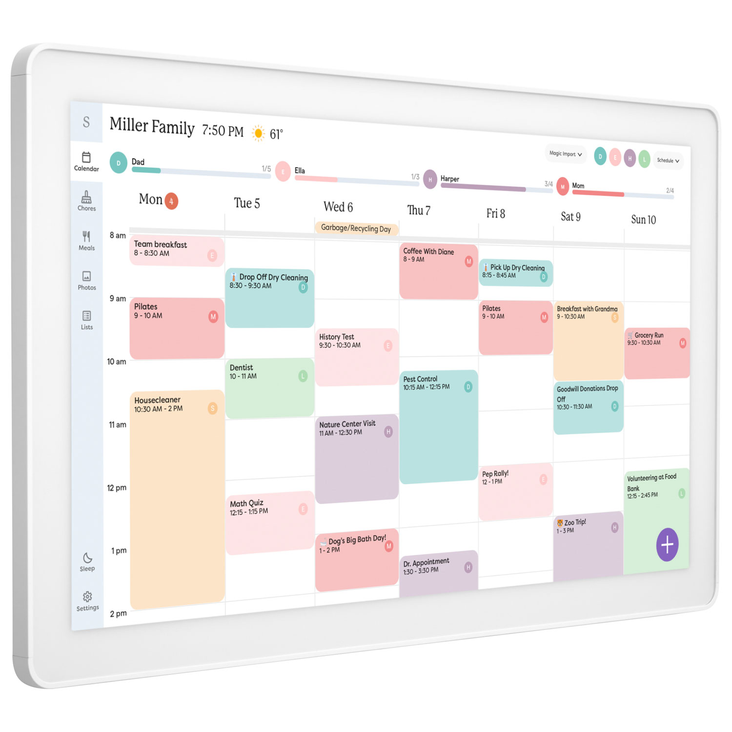 Skylight 27" Touchscreen Calendar Smart Display - White