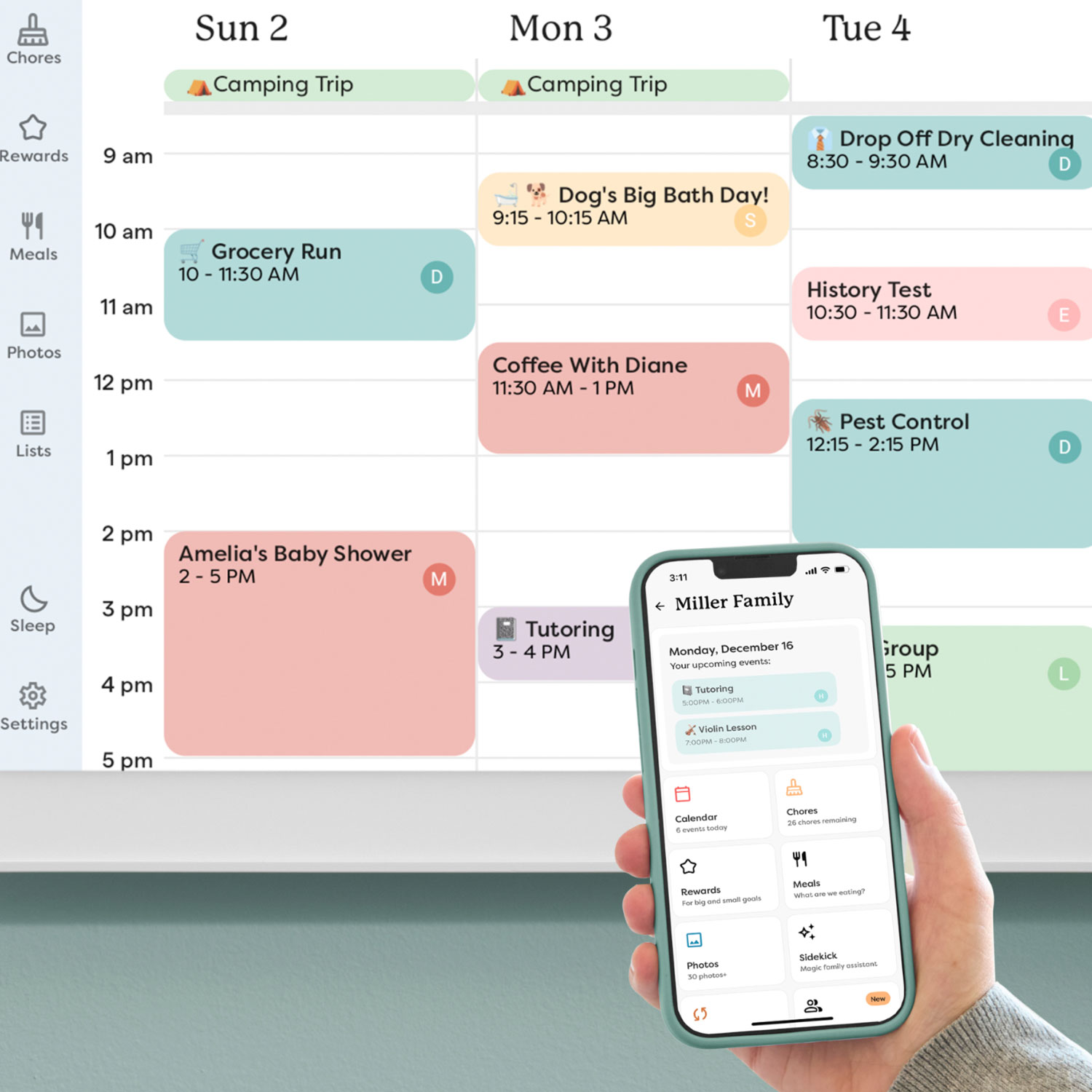 Skylight 27" Touchscreen Calendar Smart Display - White