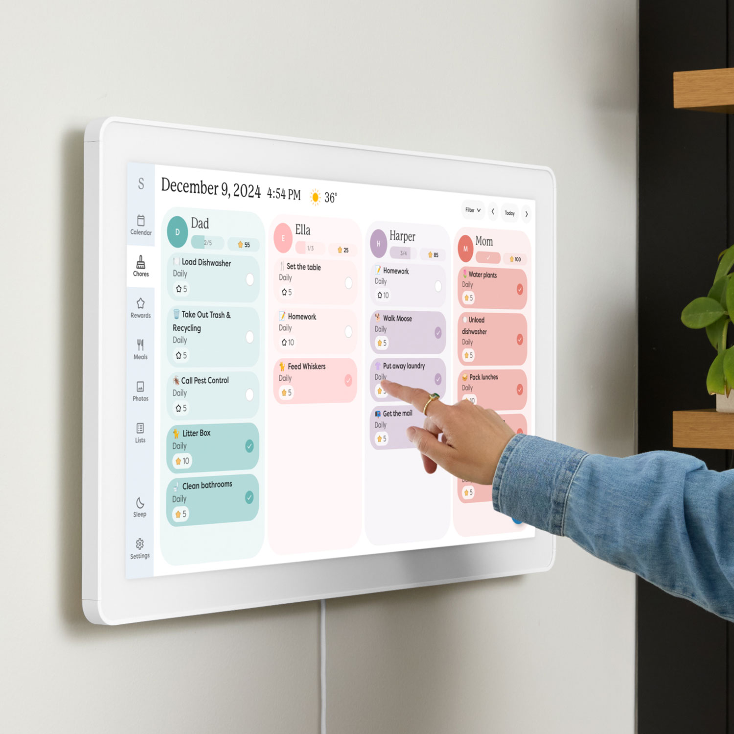 Skylight 27" Touchscreen Calendar Smart Display - White