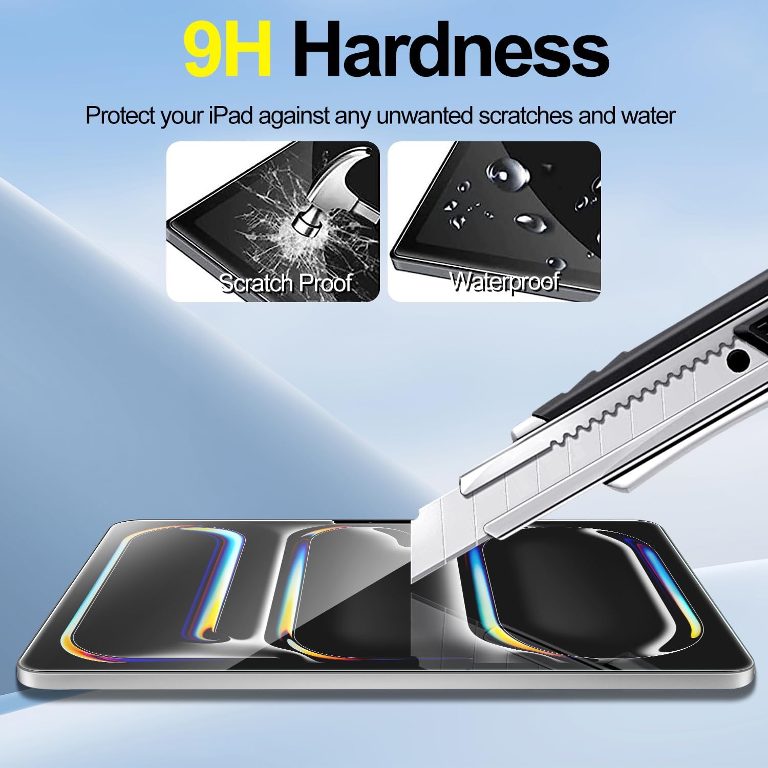 XCRS [Paquet de 2] Protecteur d'écran en verre trempé pour iPad Pro de 13&nbsp;po/iPad Air de 13&nbsp;po (M2) 2024 - Pellicule protectrice