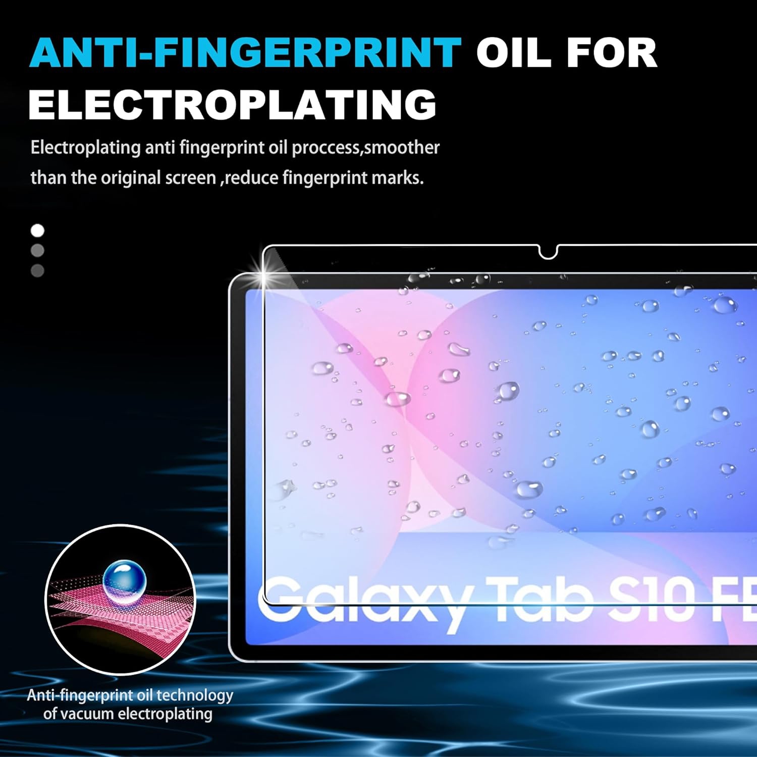 XCRS [Paquet de 2] Protecteur d'écran en verre trempé pour tablette Galaxy Tab S10 FE+ SM-X620 de Samsung, étui et sans bulles