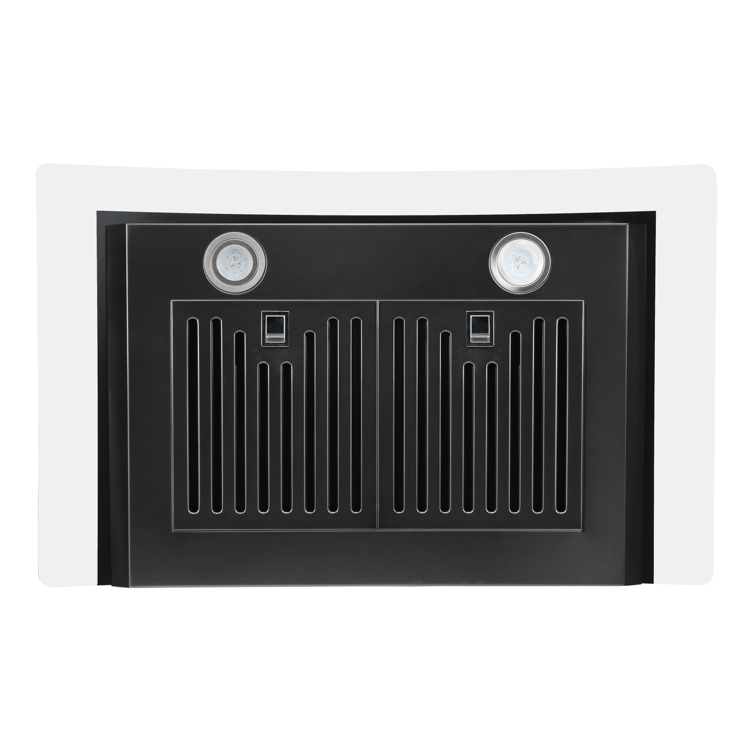 Vesta – Hotte murale Amsterdam de 36&nbsp;po à 6 vitesses en acier inoxydable noir métallique, 800 pi3/min