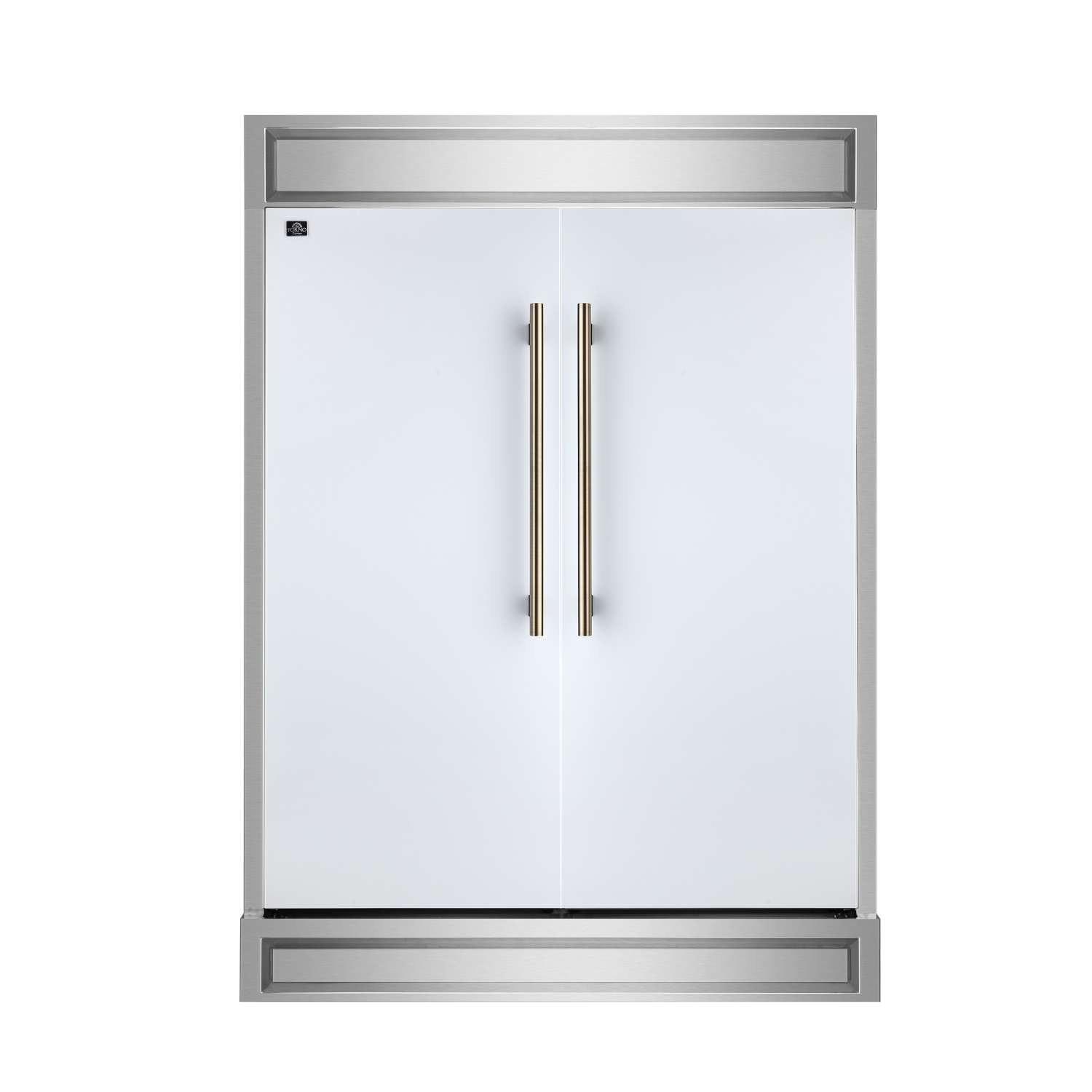Forno Maderno 2-28-Inch Wide Convertible Refrigerator/Freezer in White, Decorative Trim, 27.2 cu.ft, 84-Inch High, ENERGY STAR Certified