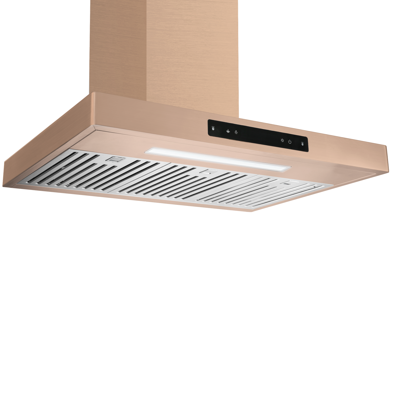 Hotte murale de 30&nbsp;po et 800 pi3/min 6 en acier inoxydable rose doré Copenhagen de Vesta