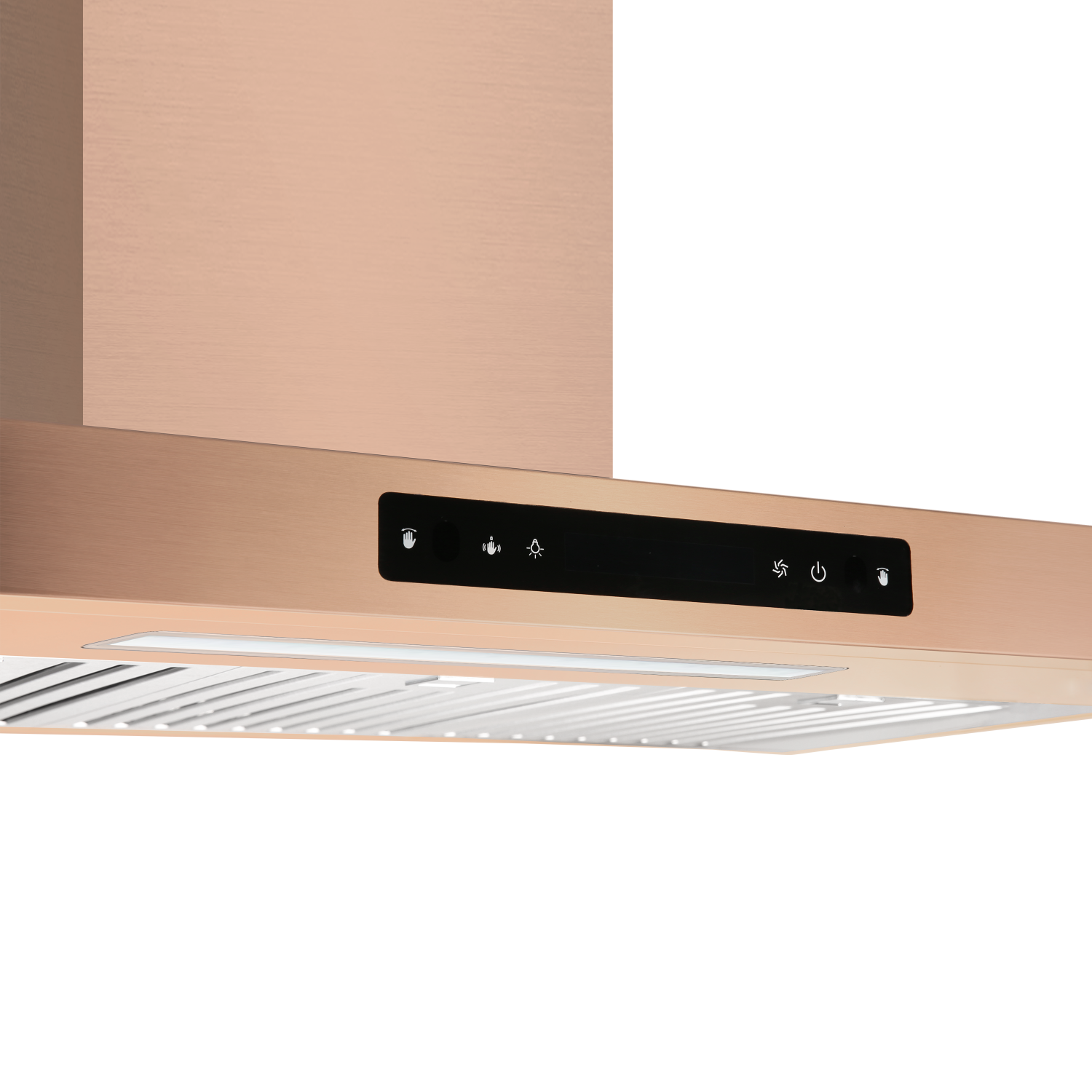 Hotte murale de 30&nbsp;po et 800 pi3/min 6 en acier inoxydable rose doré Copenhagen de Vesta