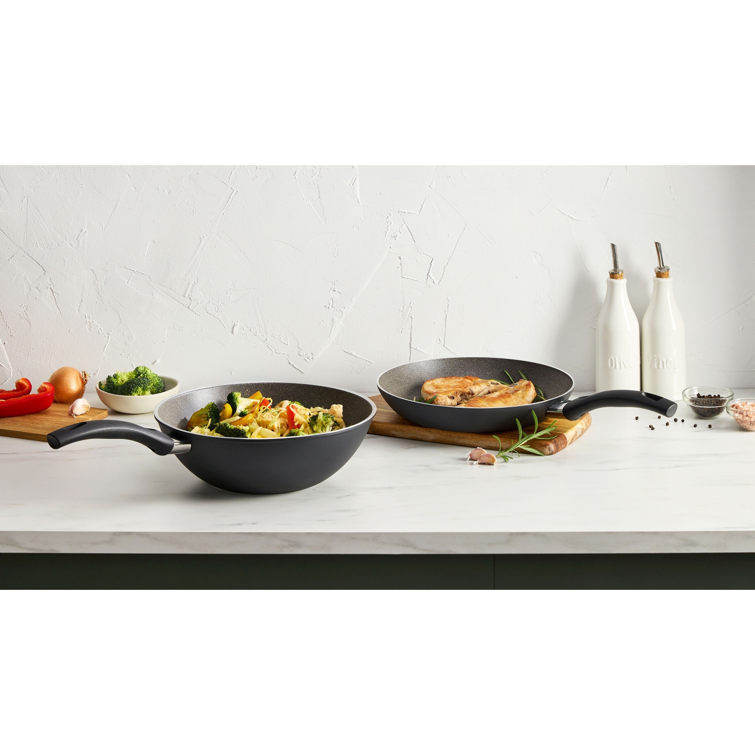 ZWILLING Bologna Granitium 3 Piece Aluminum Fry Pan Set