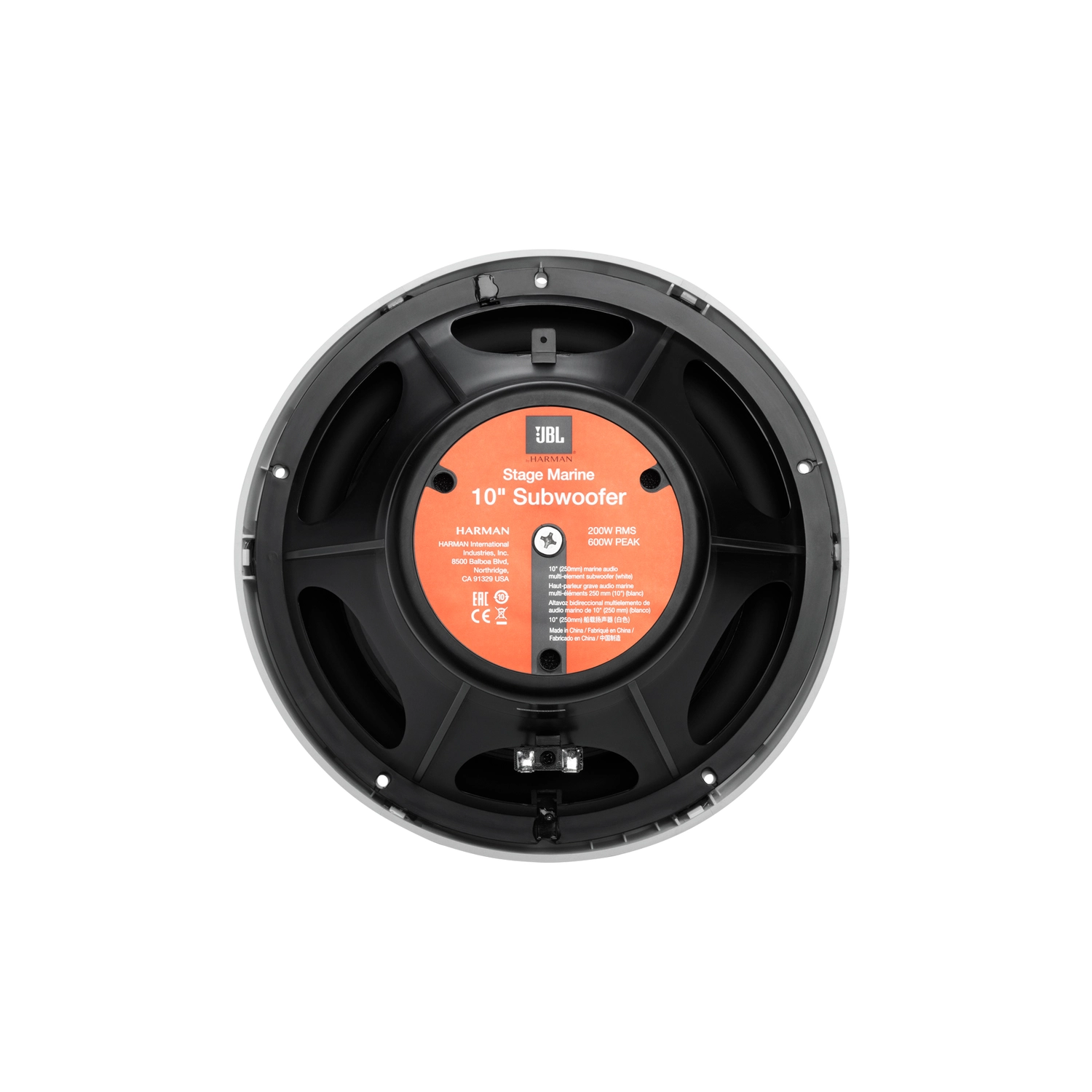 JBL Stage Marine 10 Series 10" 200W RMS Marine Subwoofer - White