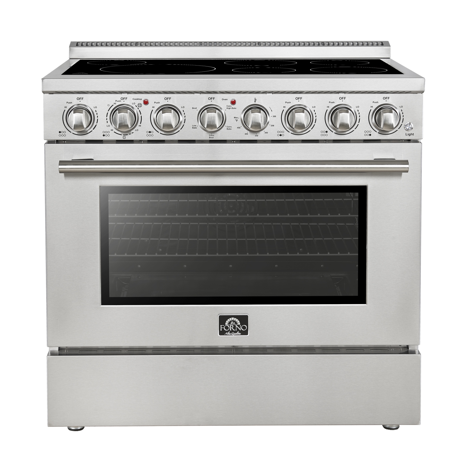 Forno Paolo – Cuisinière électrique autonome de 36&nbsp;po, acier inoxydable, 5,44&nbsp;pi³, four à convection véritable, écoénergétique