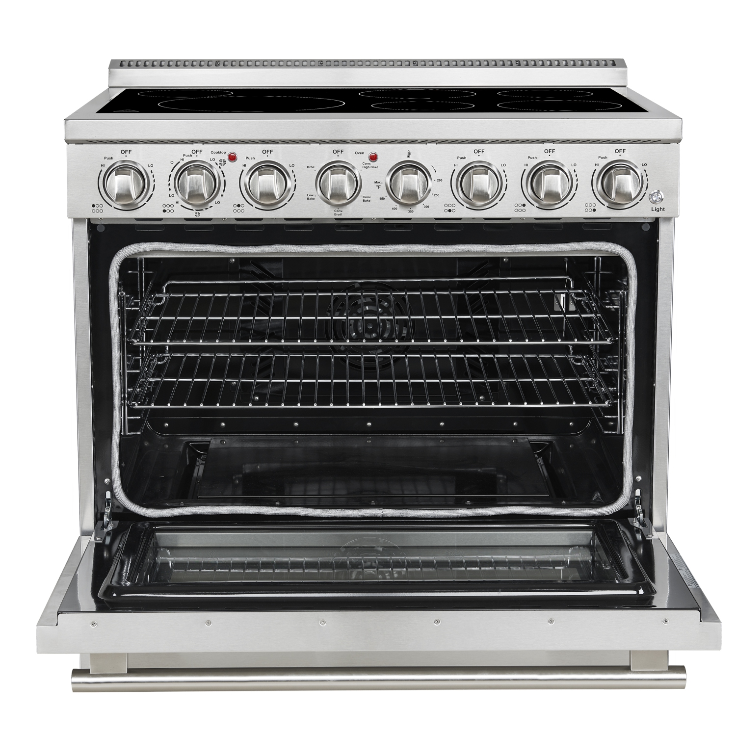 Forno Paolo – Cuisinière électrique autonome de 36&nbsp;po, acier inoxydable, 5,44&nbsp;pi³, four à convection véritable, écoénergétique