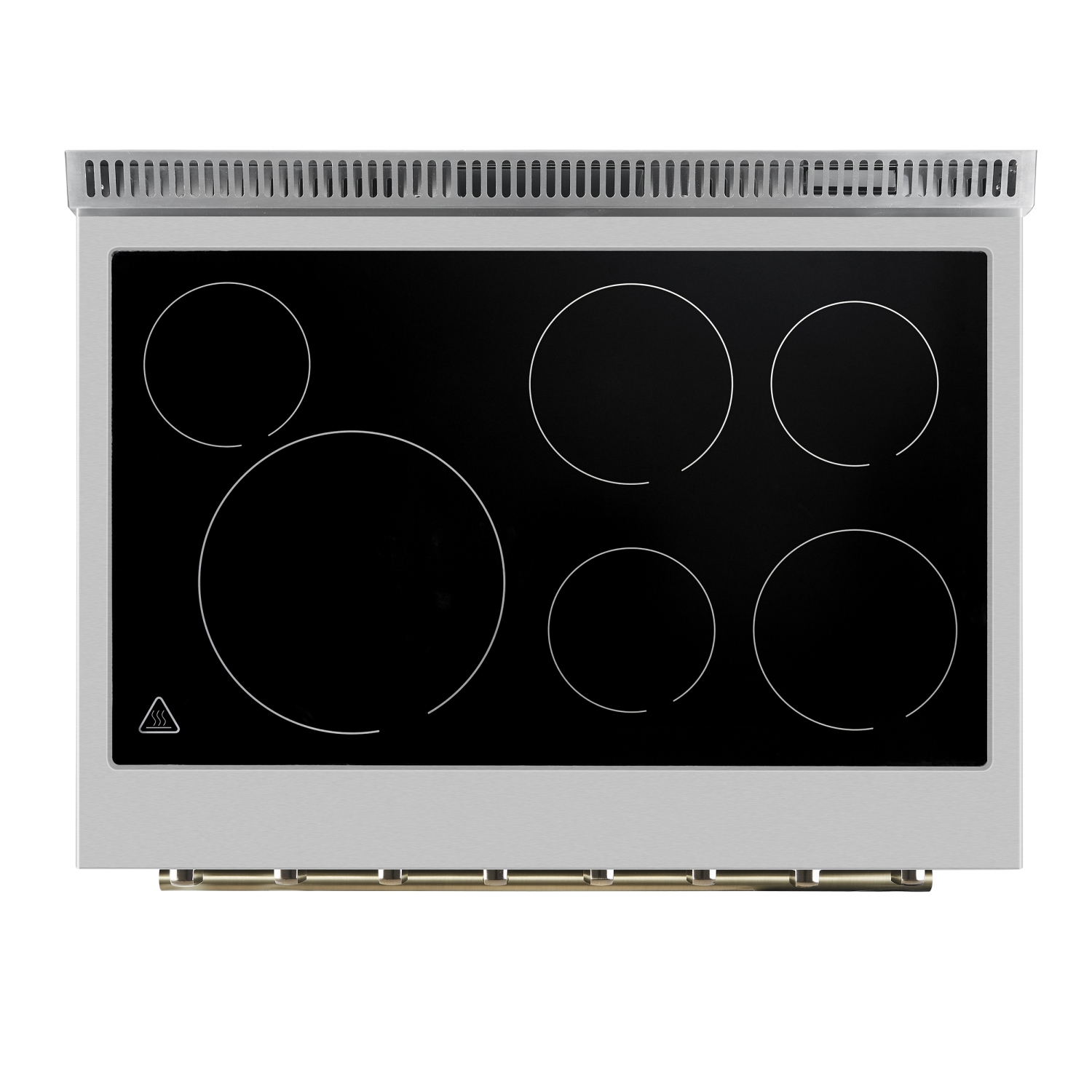 Forno Paolo 36 Inch White Freestanding Electric Range, Stainless Steel, 5.44 cu.ft, True Convection Oven, Energy Efficient