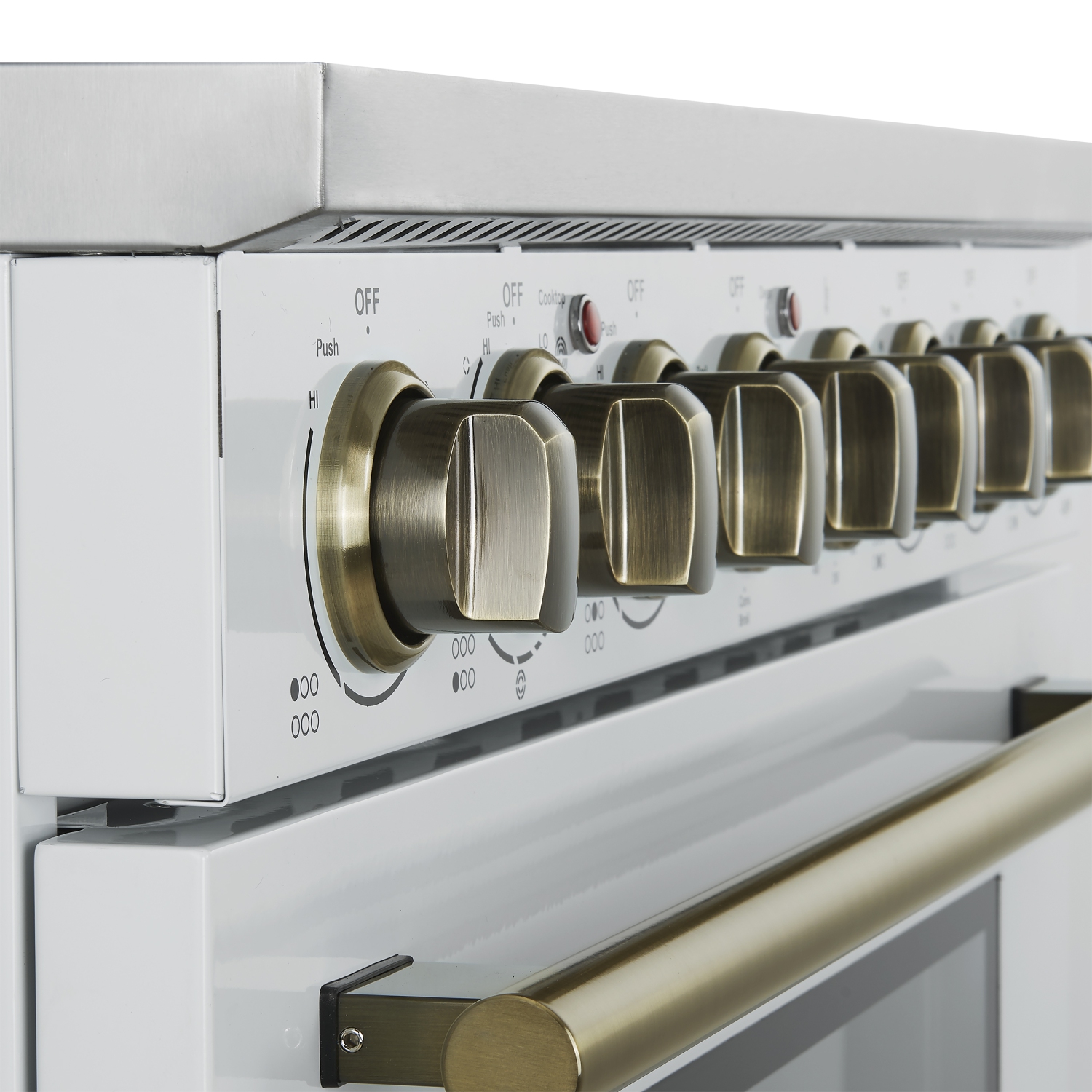 Forno Paolo 36 Inch White Freestanding Electric Range, Stainless Steel, 5.44 cu.ft, True Convection Oven, Energy Efficient