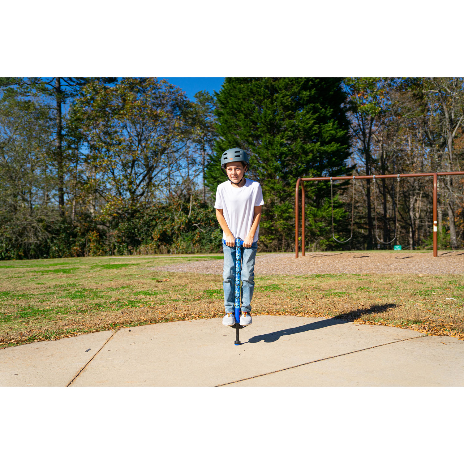 Flybar Jolt Pogo Stick - Blue Camo