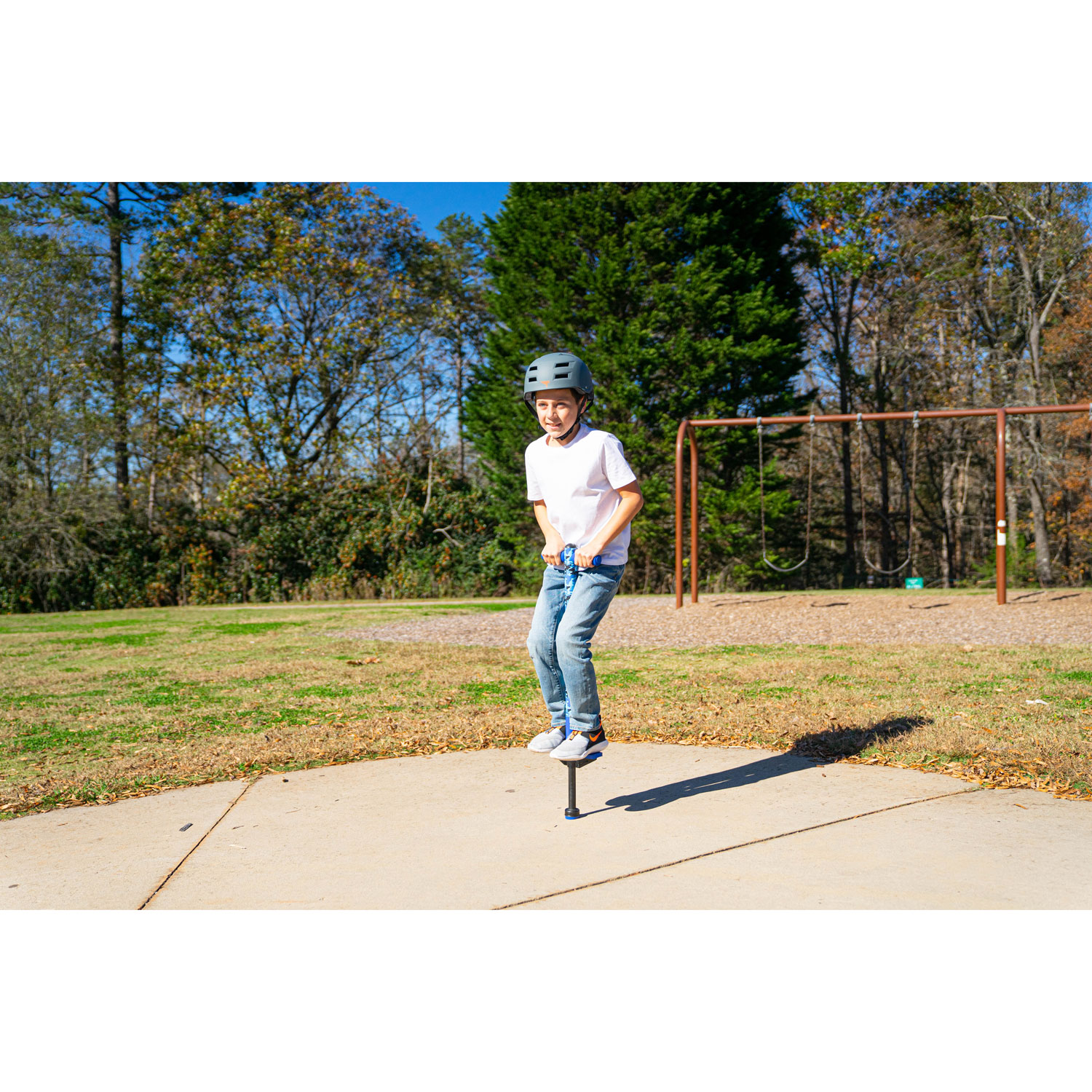 Flybar Jolt Pogo Stick - Blue Camo