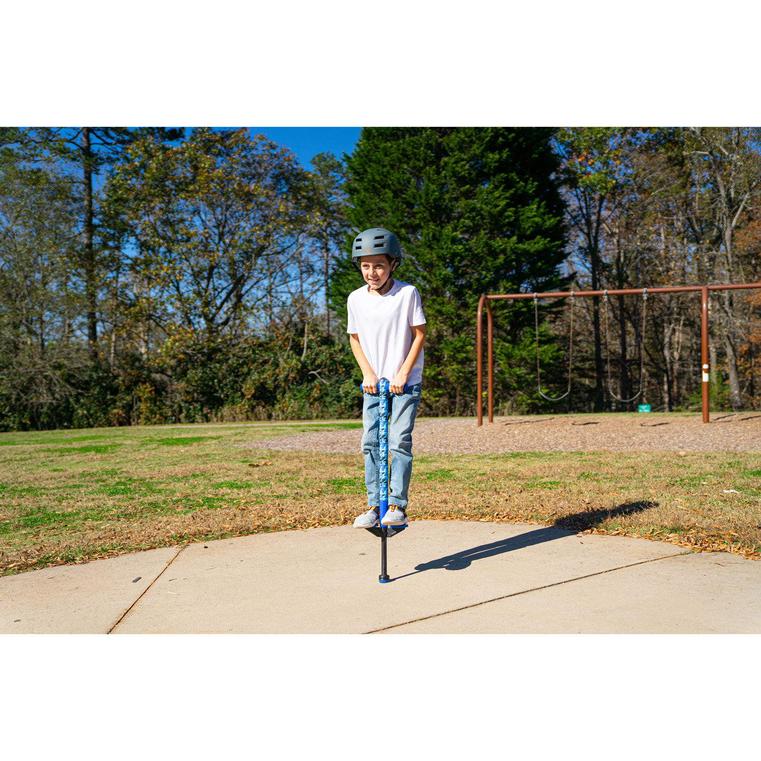 Flybar Jolt Pogo Stick - Blue Camo