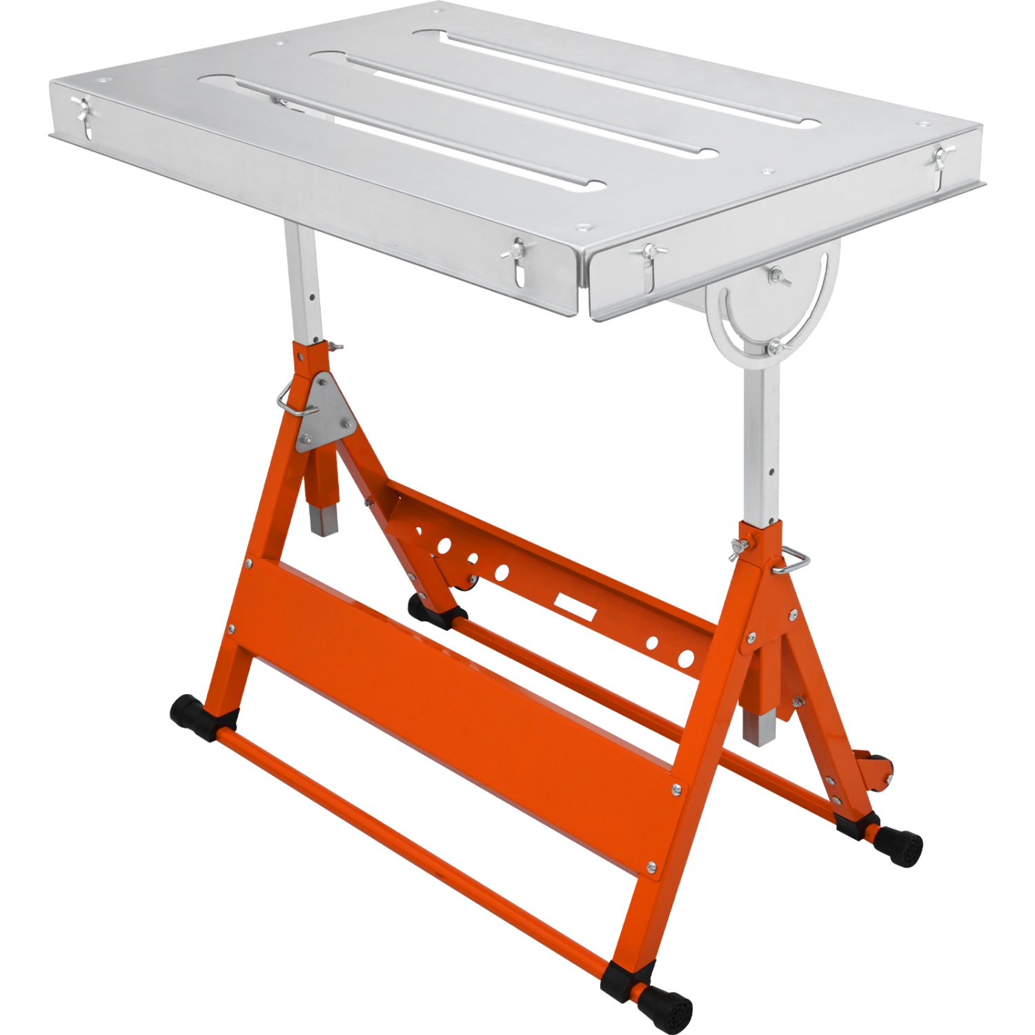 VEVOR 30" x 20" 400lbs Load Capacity Steel Welding Workbench Table on Wheels, Folding Work Bench with Three 1.1" Slot, 3 Tilt Angles, Adjustable