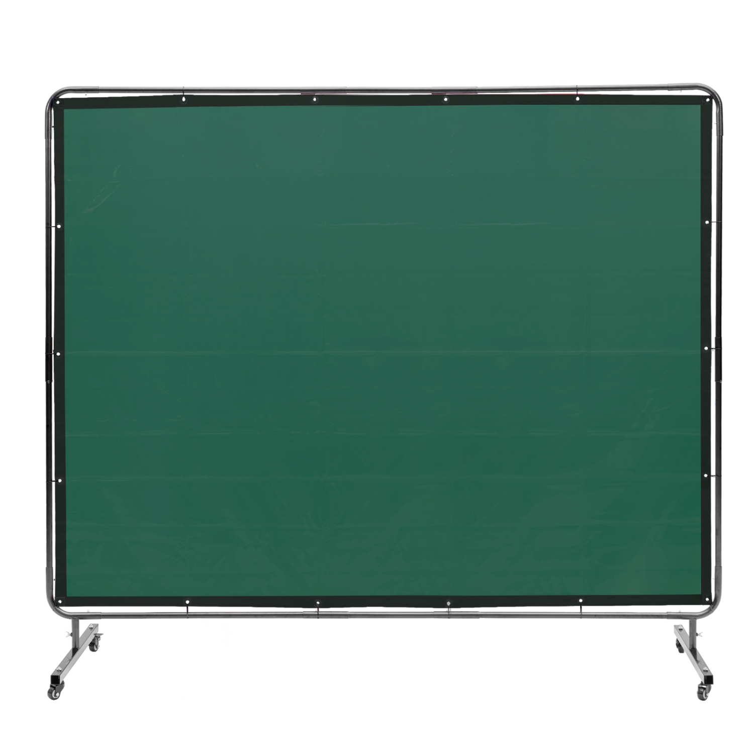 VEVOR 6' x 8' Welding Screen with Frame, Flame-Resistant Vinyl Welding Protection Screen on 4 Swivel Wheels, Moveable & Professional for