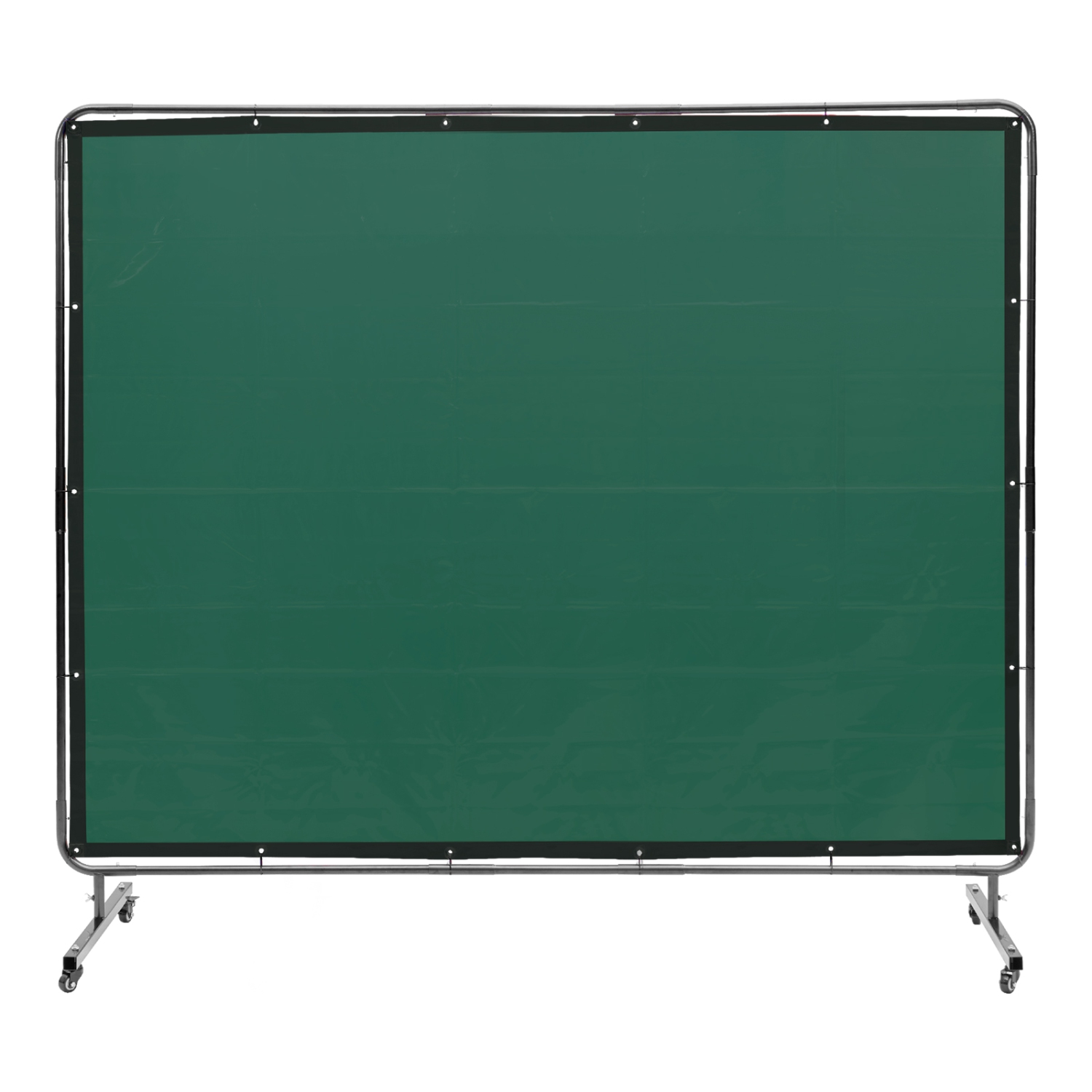 VEVOR 6' x 8' Welding Screen with Frame, Flame-Resistant Vinyl Welding Protection Screen on 4 Swivel Wheels, Moveable & Professional for