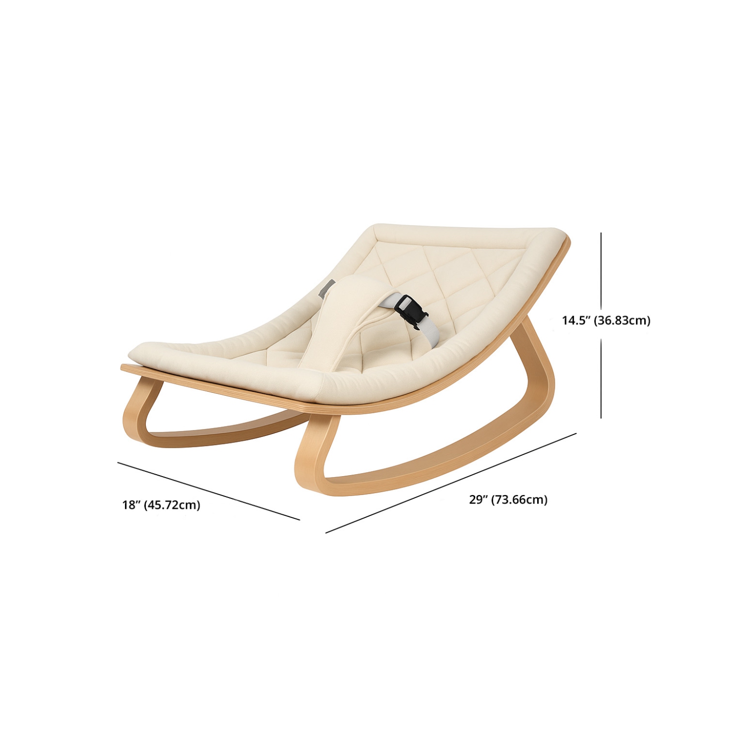 Fauteuil berçant en bois GreenWalnut , Confort naturel et design moderne , Chaise berçante pour chambre de bébé