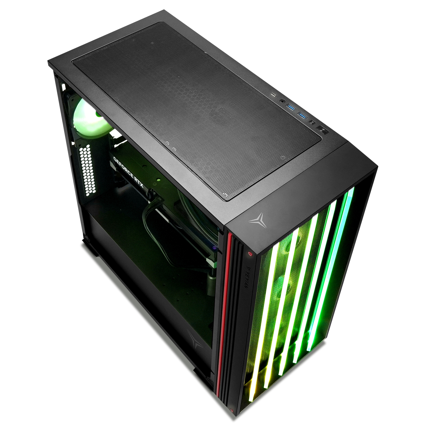 YEYIAN Gaming PC Intel Core Ultra 7 265KF, RTX 5080 16GB GDDR7, Mirage S Desktop Computer VR & AI Ready, 32GB DDR5 6000MHz, 2TB NVMe Gen4 SSD, Z890