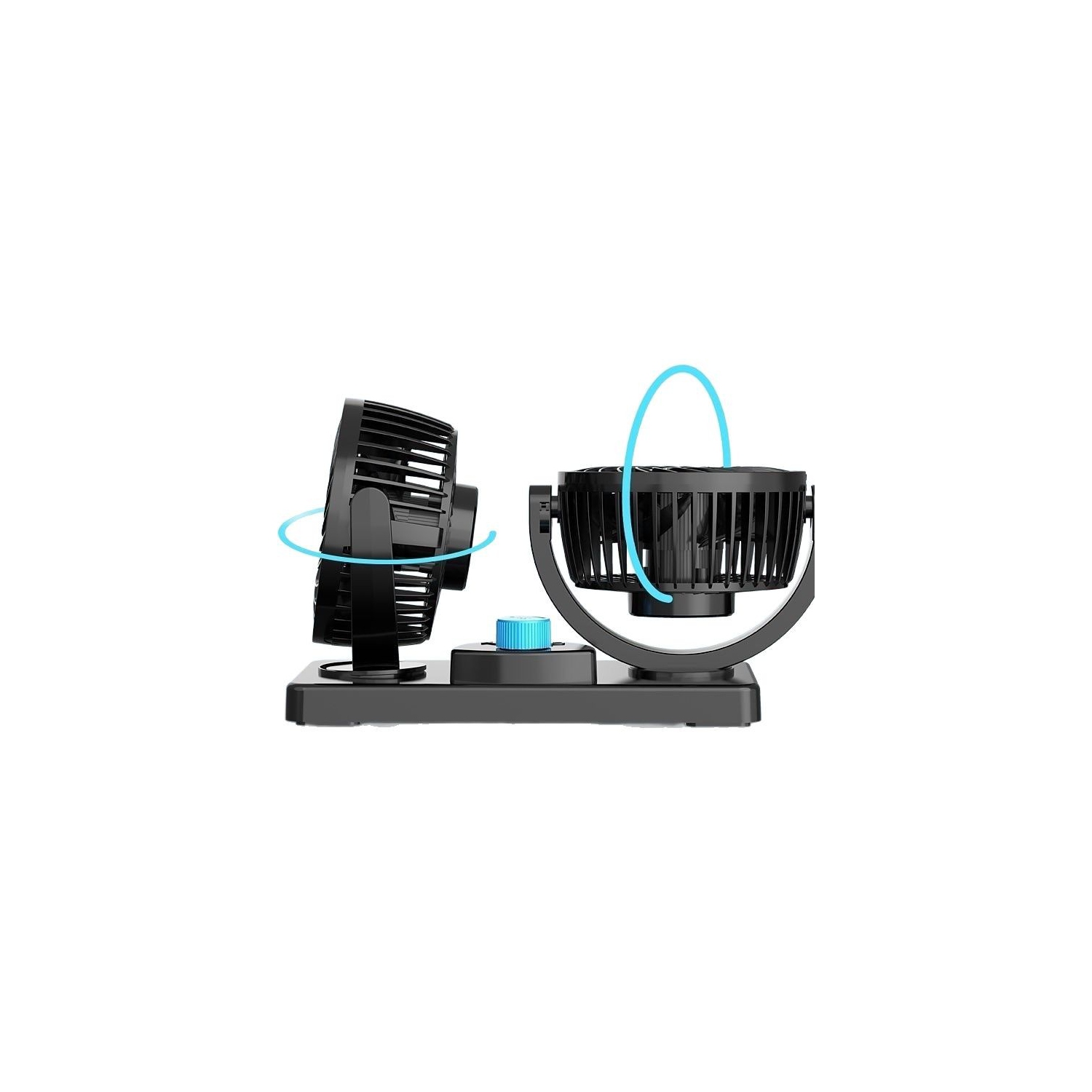 Ventilateur de voiture Puissant ventilateur de voiture USB à double tête 24 V volt grand camion 12v VAN ventilateur, interface