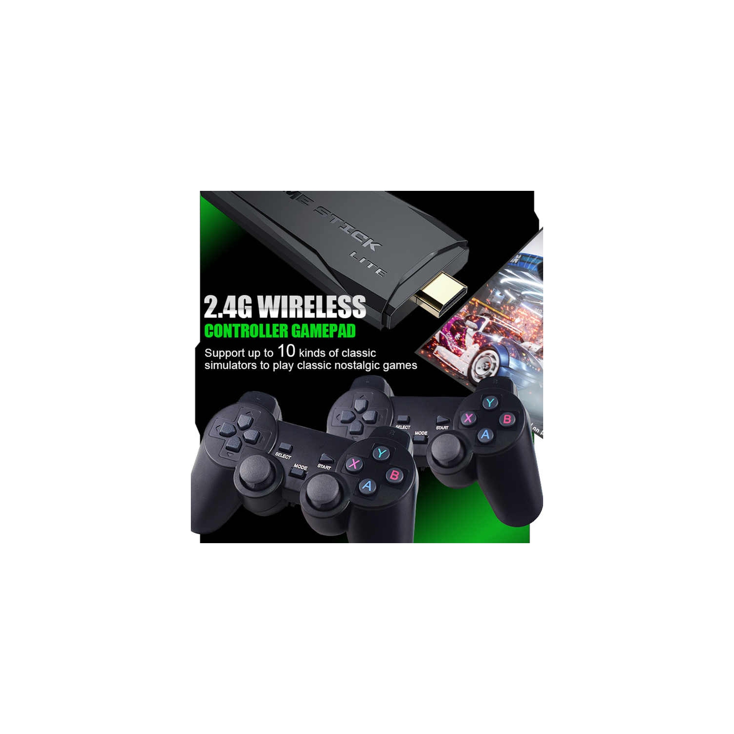 M8 Retro Game Console Dual Wireless Joysticks Dual Arcade Retro HDTV Home Game Console Supports 20,000+ Games Expandable 128G