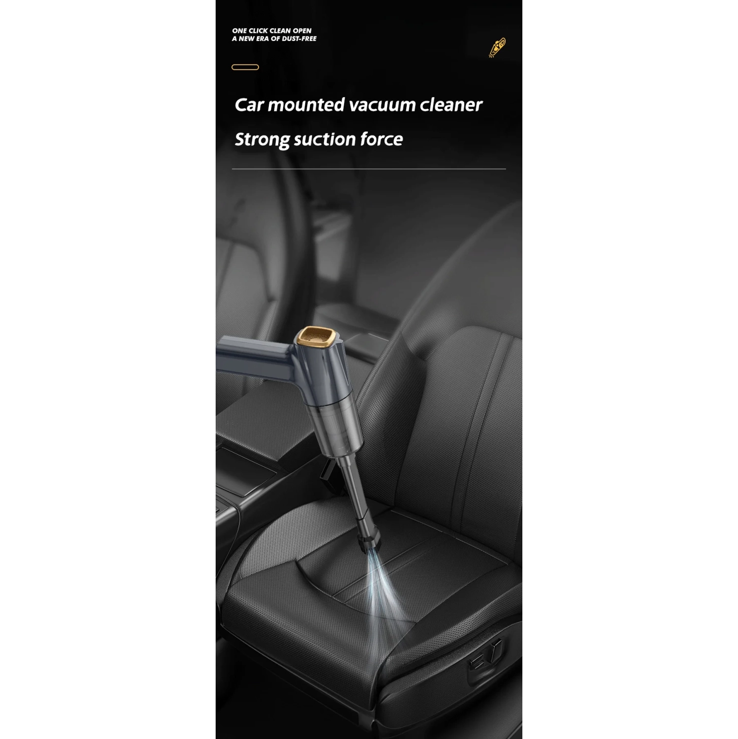 Car vacuum cleaner, car vacuum cleaner with strong suction power, small and powerful household cordless vacuum cleaner3101-E-Brushless motor-Graphite