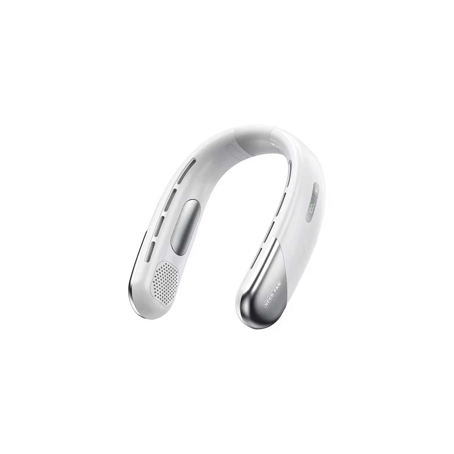 Portable Neck Fan Air Conditioner Cooling Neck Cooler Wearable Fan Wrap Neck Rechargeable Blow Cool Gift Men and Women Travel Essential N25 White