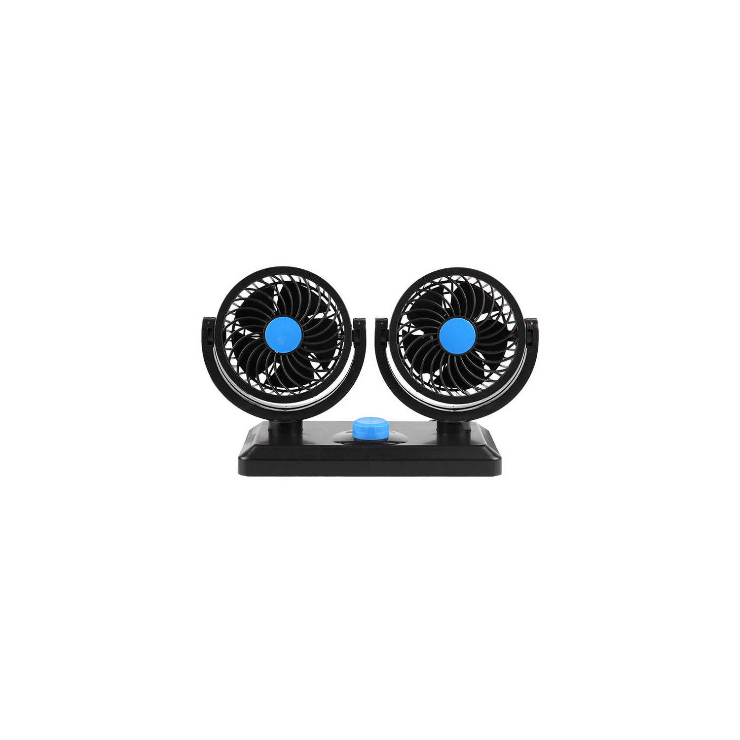 Car fan strong double head USB car fan 12v truck car fan grass green double head 12v cigarette lighter interface