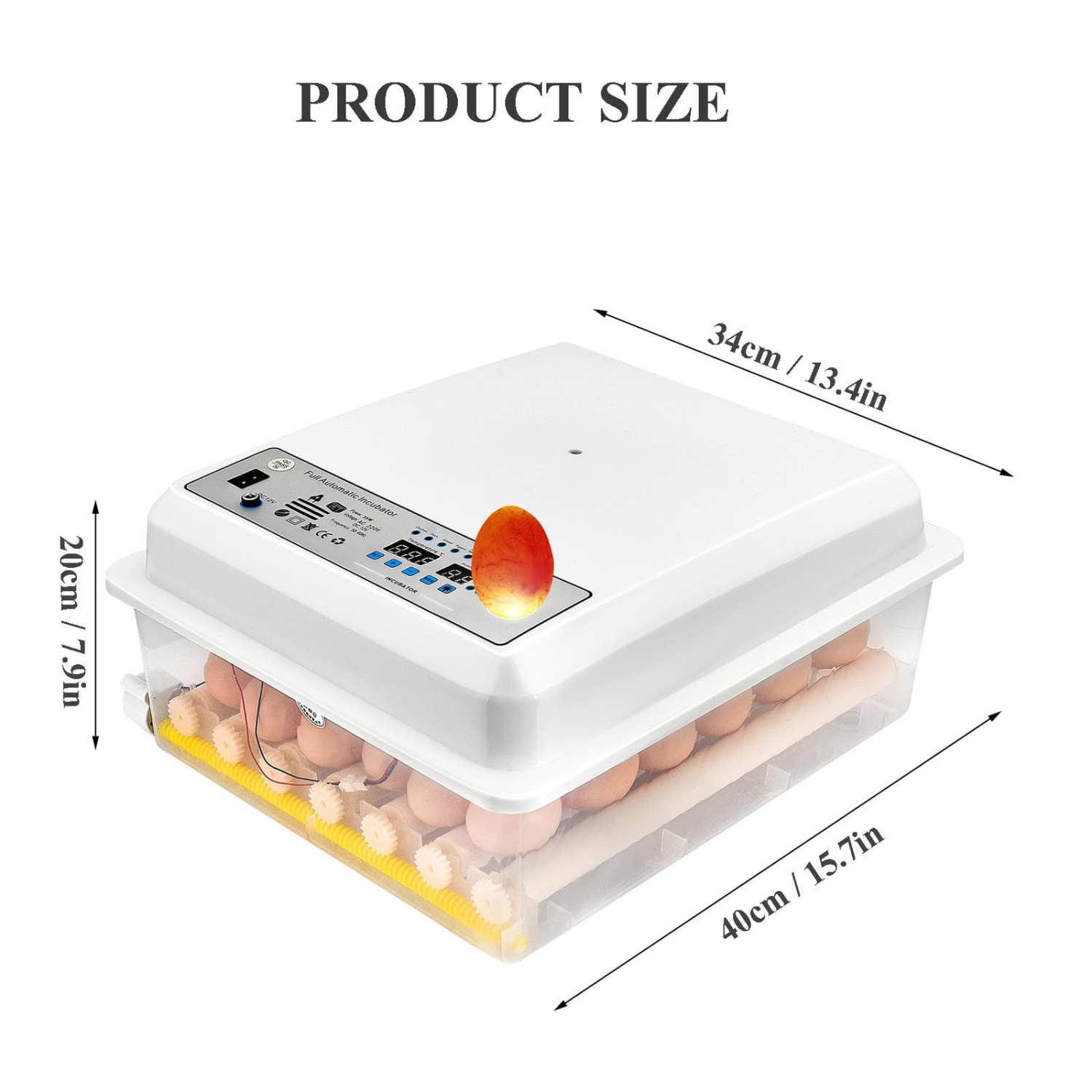 Hachoir pour oeufs d'incubateur pour 30 oeufs, Incubateur entièrement automatique et numérique pour les incubateurs de poulet à la volaille pour