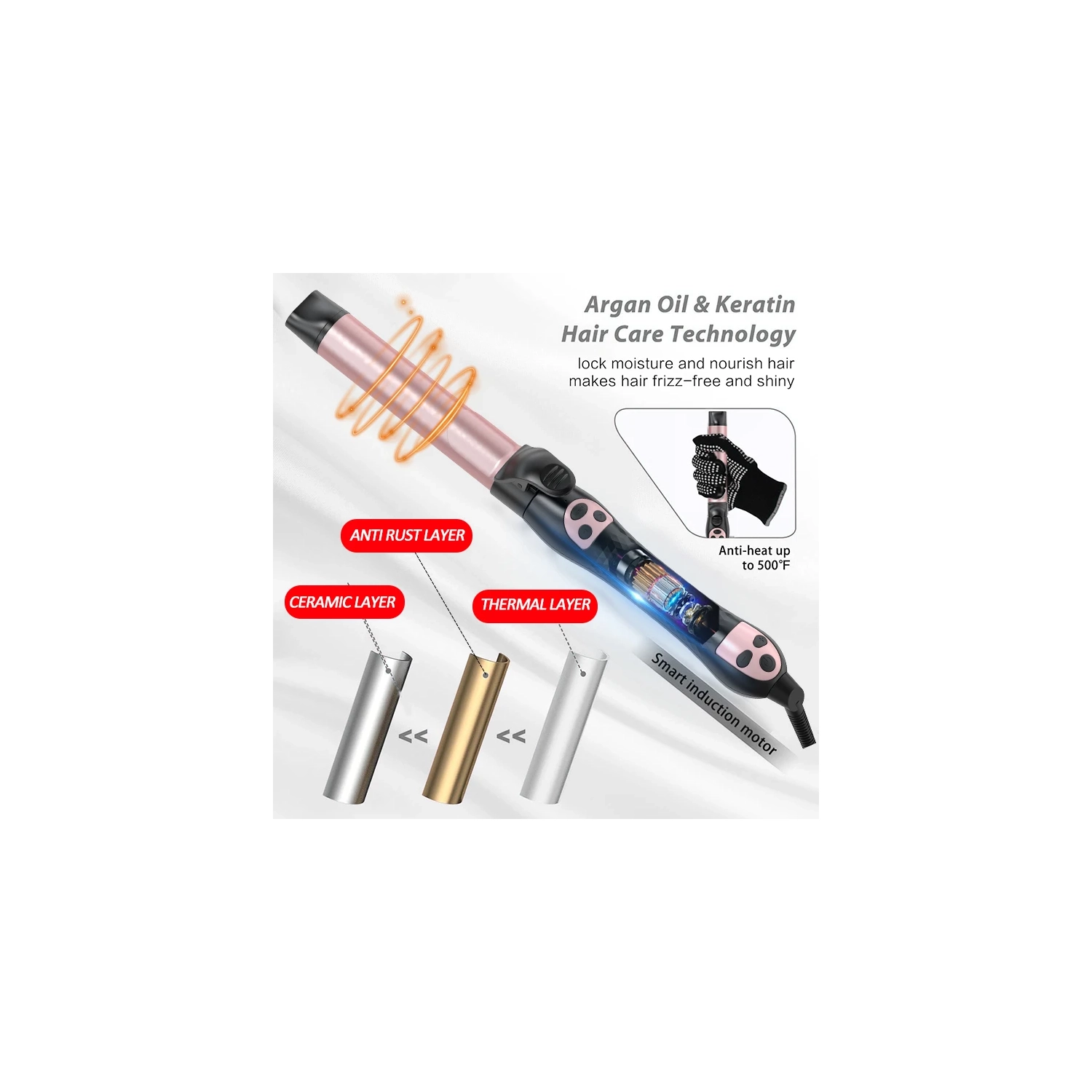 Hair Styling Tools Curling Iron Hair Straightener Brush Rotating Ceramic Automatic Curling Iron Hair Curler