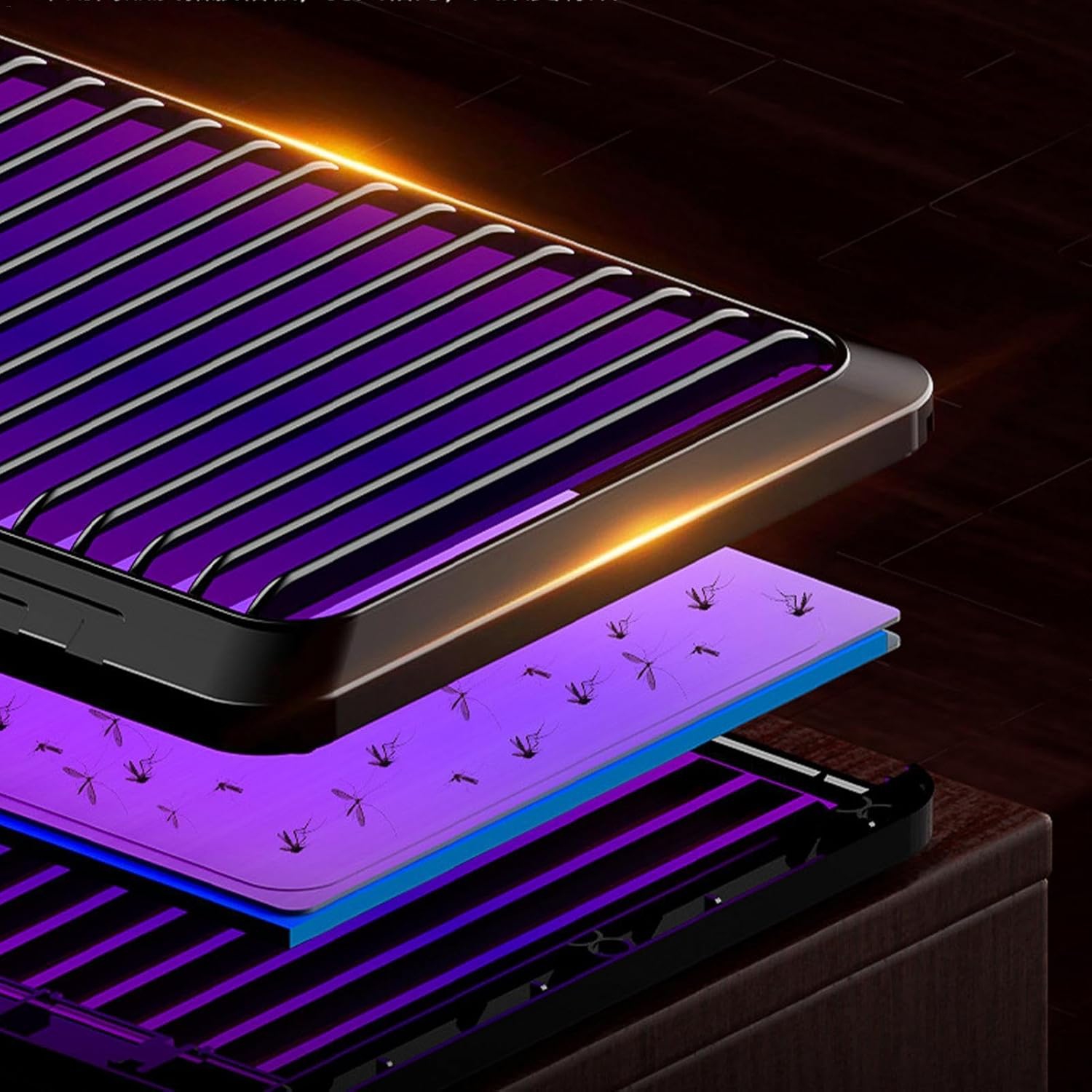 Electronic fly trap - UV + high viscosity rubber sheet dual effect trapping, ultra-quiet operation, low power consumption design, 360° all-round fly