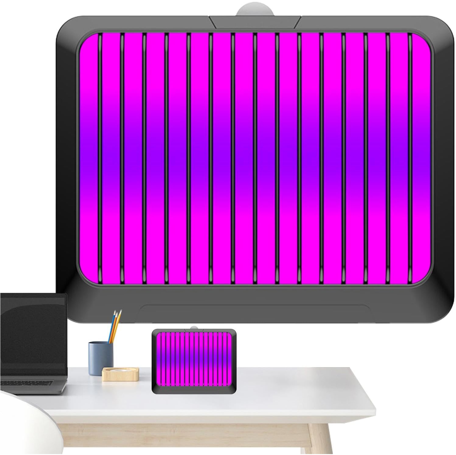 Electronic fly trap - UV + high viscosity rubber sheet dual effect trapping, ultra-quiet operation, low power consumption design, 360° all-round fly