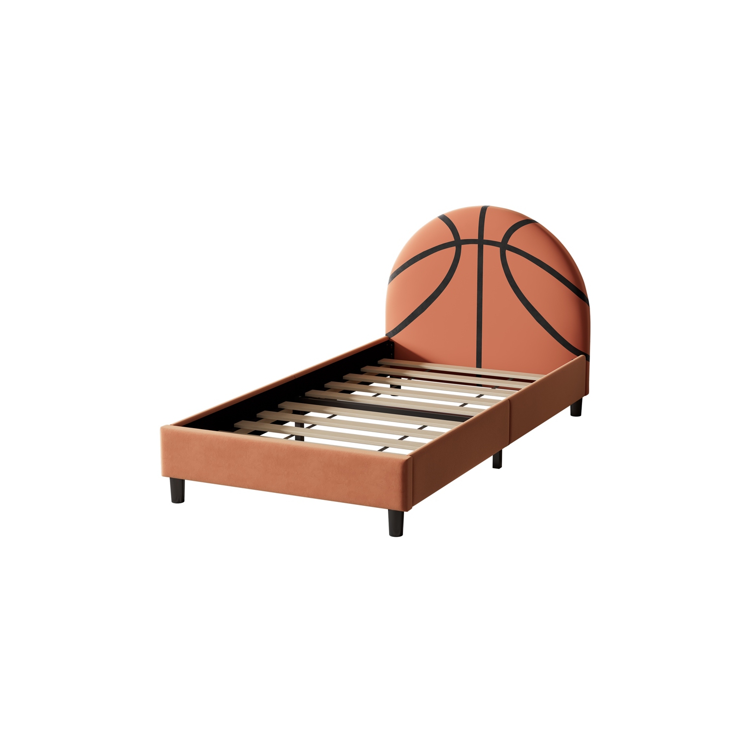 Lit plateforme simple rembourré de style sport Basketball Design de Kepooman - Orange