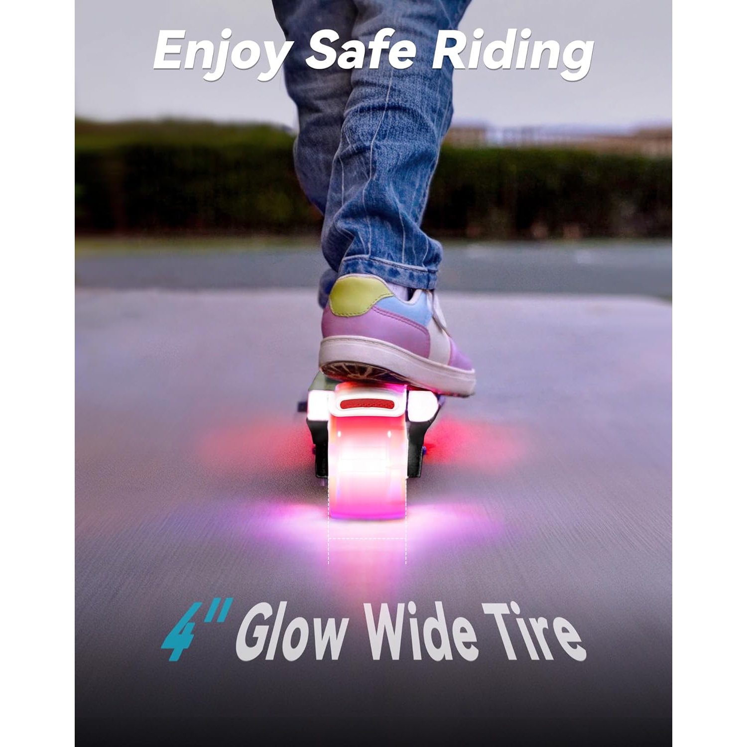 MIHOVER Kids Electric Scooter with LED Lights with 2-Level Adjustable Handlebar, 8KM/H Safe Speed, Foot Sensor Start, for Boys & Girls Ages 4-8