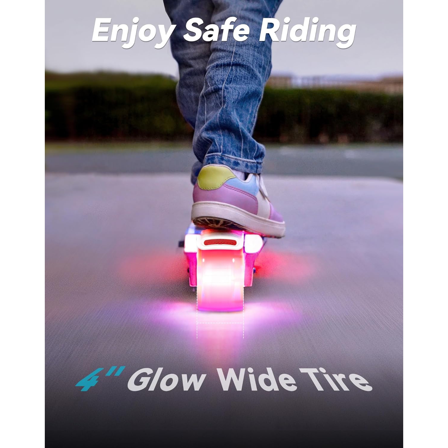 MIHOVER Kids Electric Scooter with LED Lights with 2-Level Adjustable Handlebar, 8KM/H Safe Speed, Foot Sensor Start, for Boys & Girls Ages 4-8