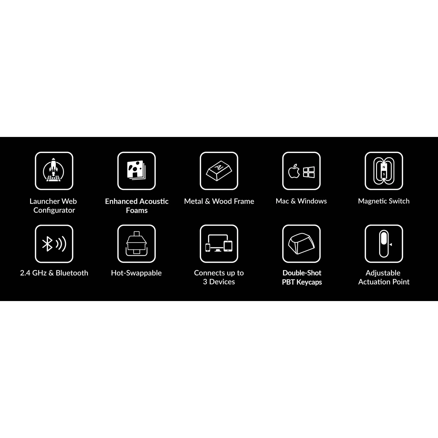 Keychron K2 HE Wireless RGB Mechanical Keyboard for Gaming - 75% Compact Layout, Customizable Switches, Fast 1000Hz Polling, for Windows & macOS Black