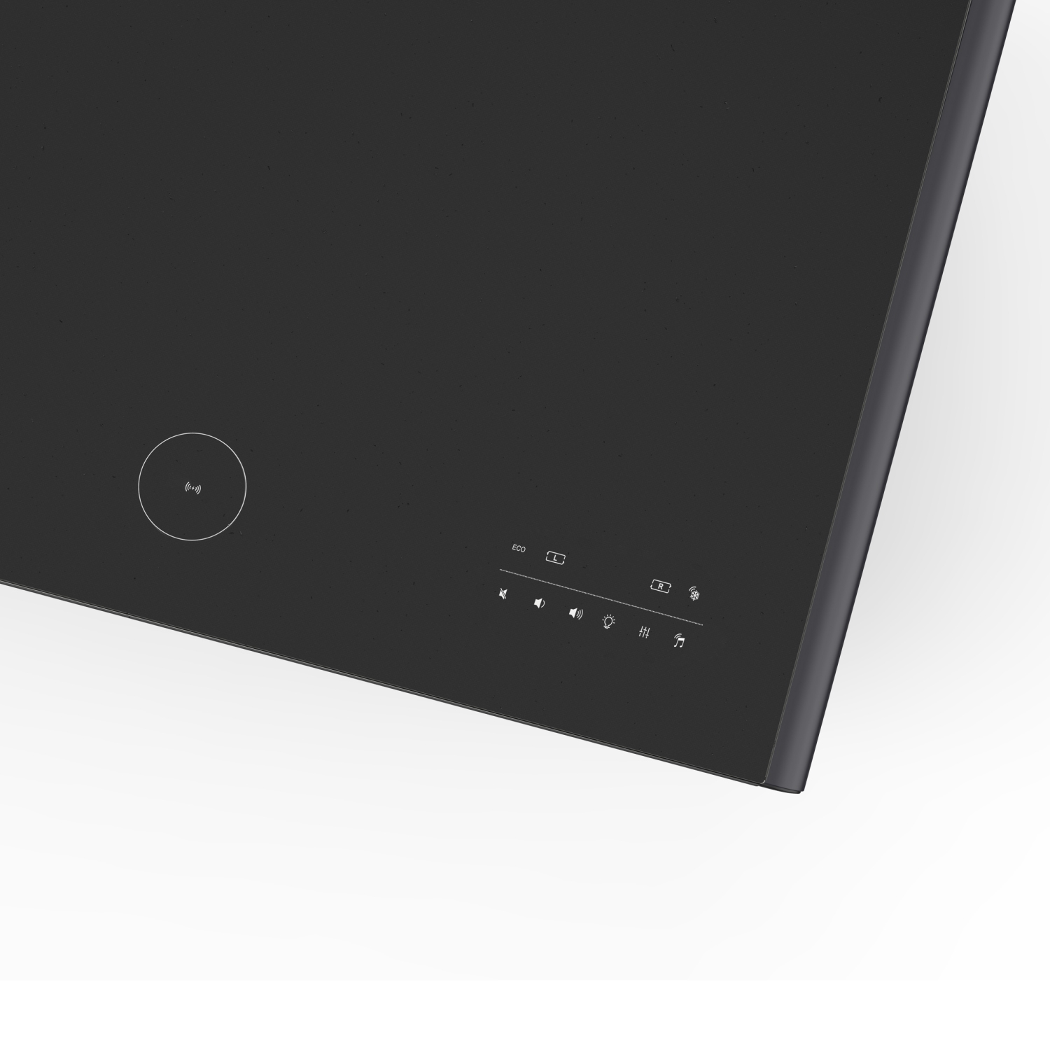 Table basse intelligente noire 51&nbsp;po Tavolo de Forno Evoluto â«&nbsp;Deux tiroirs de réfrigérateur, audio Bluetooth 5,0, chargement sans fil et